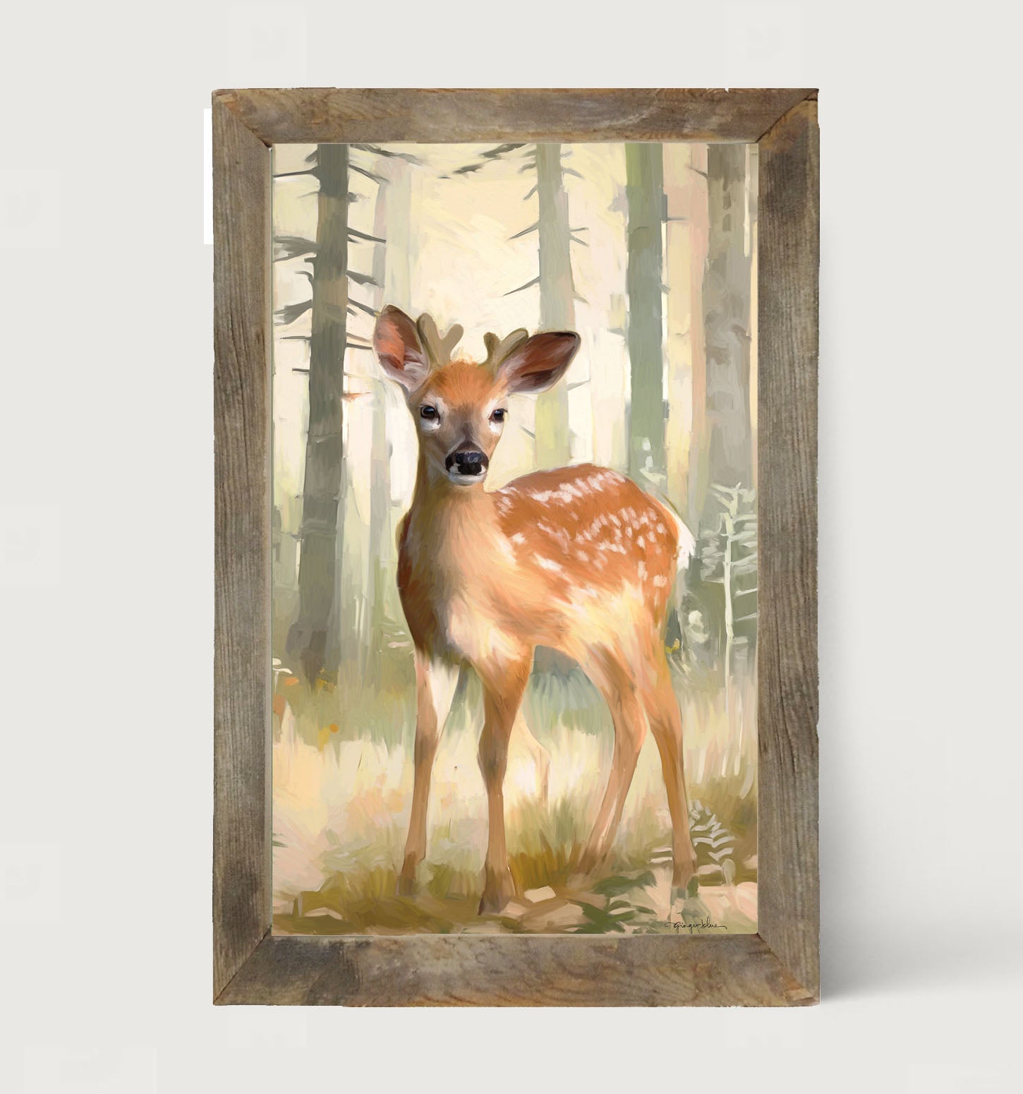 Forest Deer - Framed art