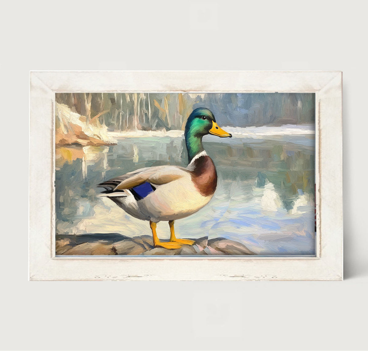 Waterside Duck - Framed Art
