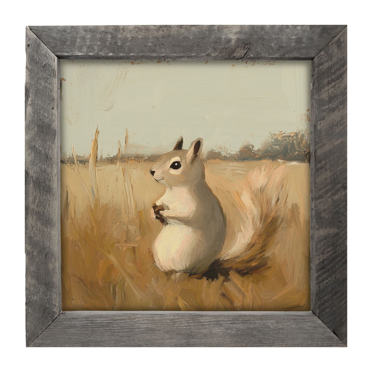 Squirrel in Field - Framed art
