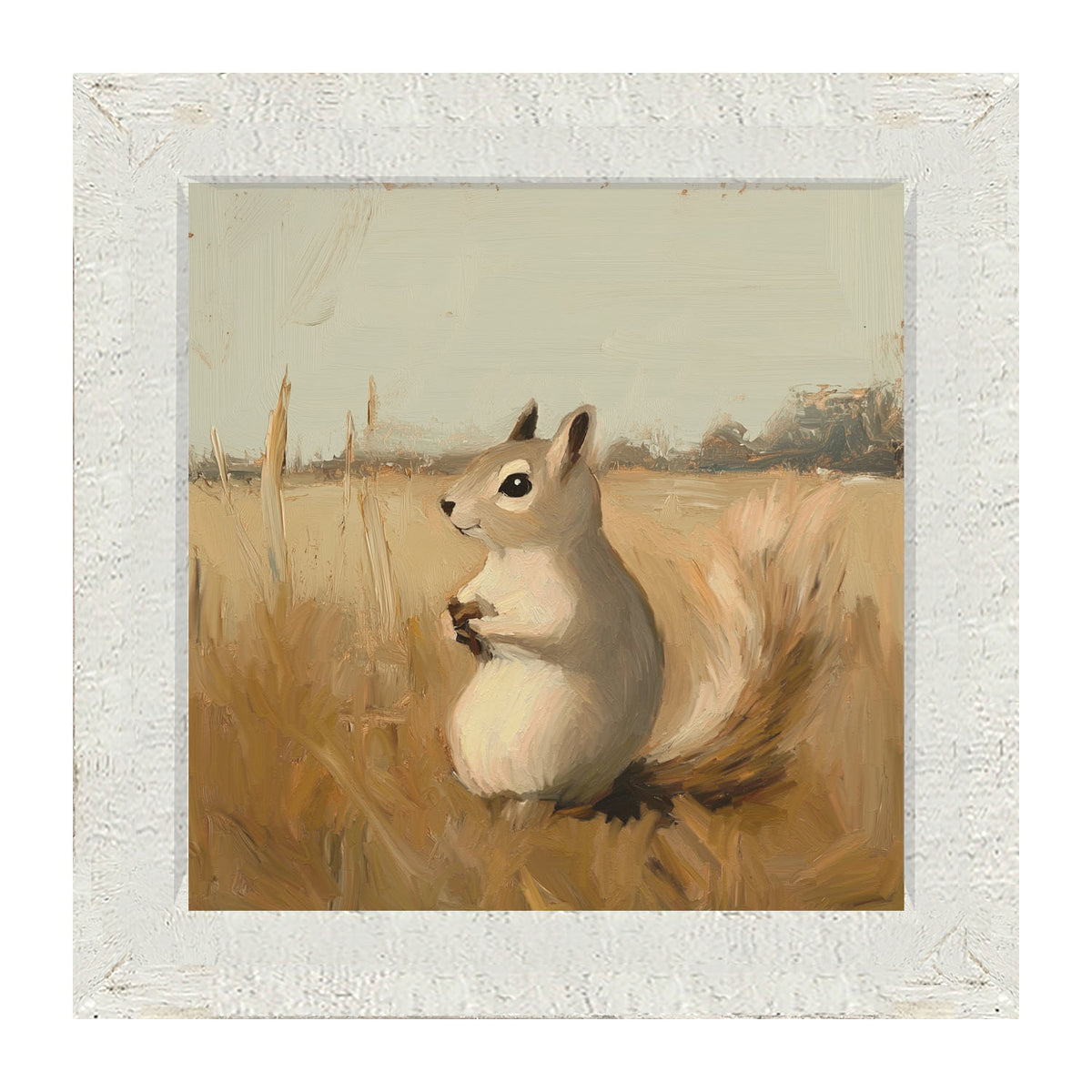 Squirrel in Field - Framed art