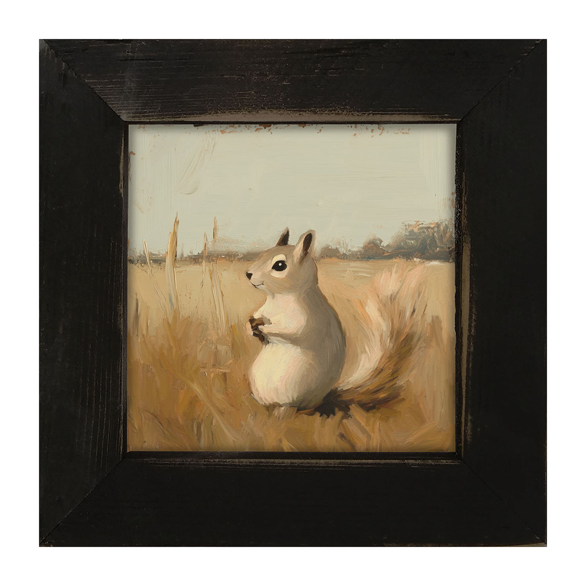 Squirrel in Field - Framed art