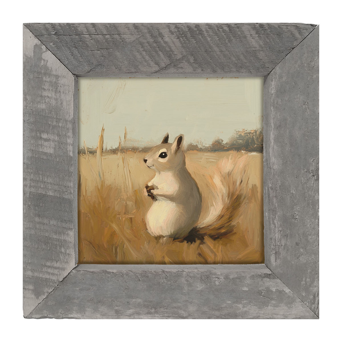 Squirrel in Field - Framed art