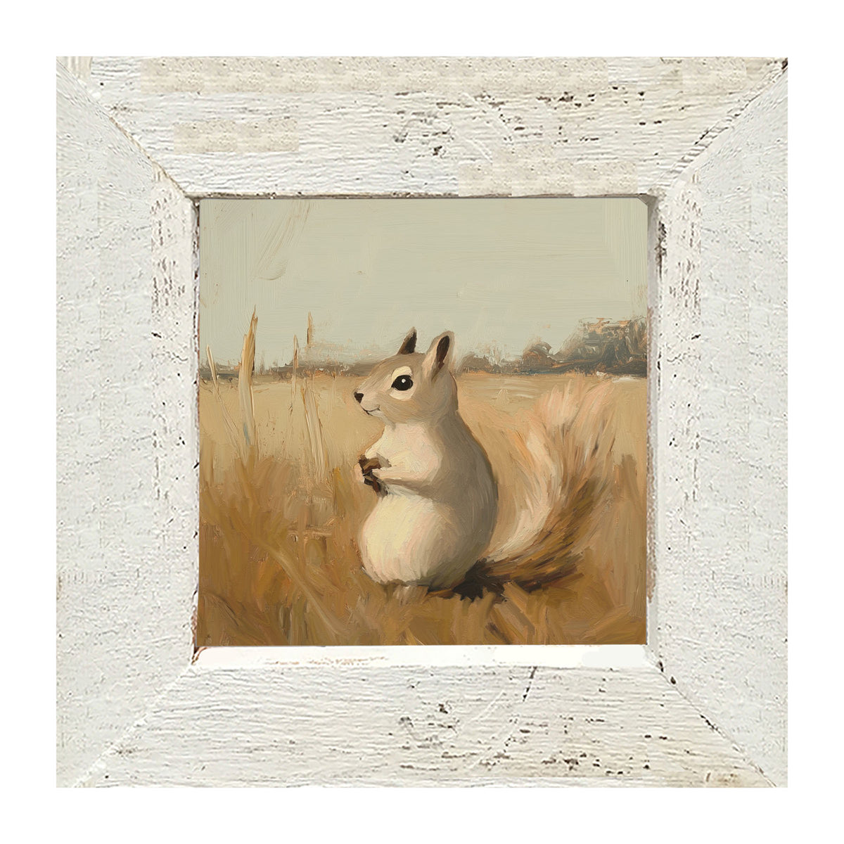 Squirrel in Field - Framed art