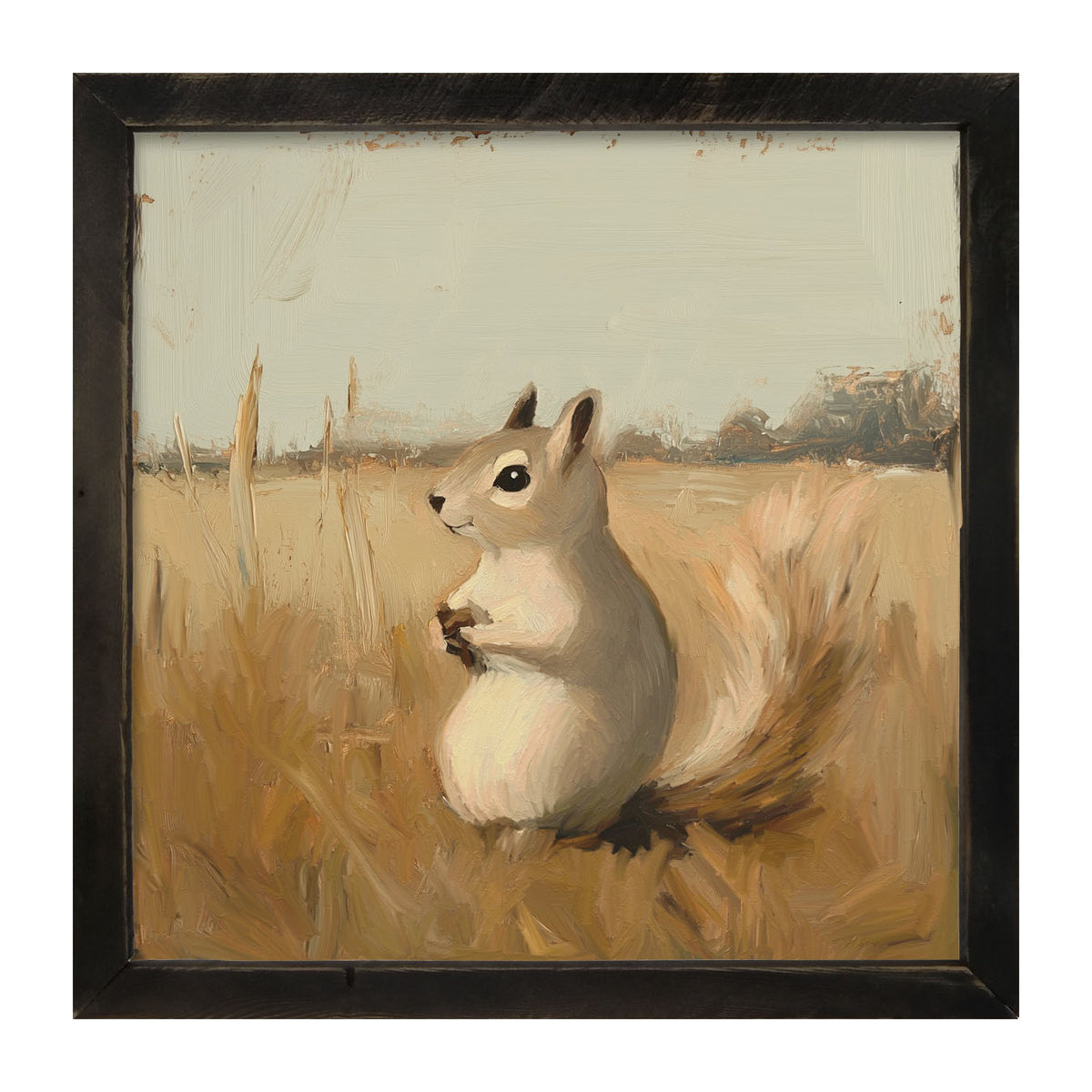 Squirrel in Field - Framed art