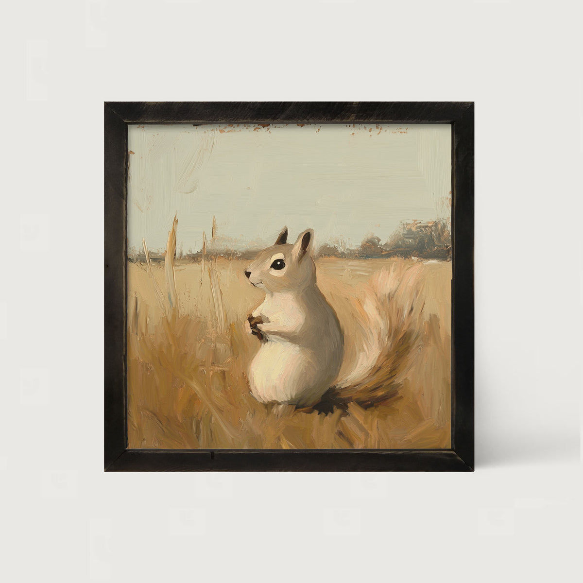 Squirrel in Field - Framed art