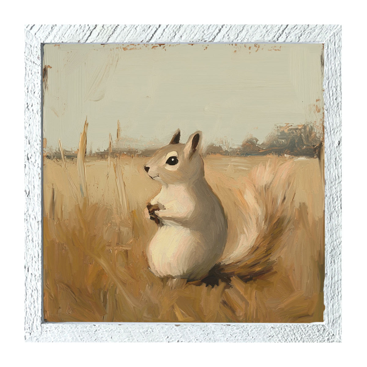 Squirrel in Field - Framed art