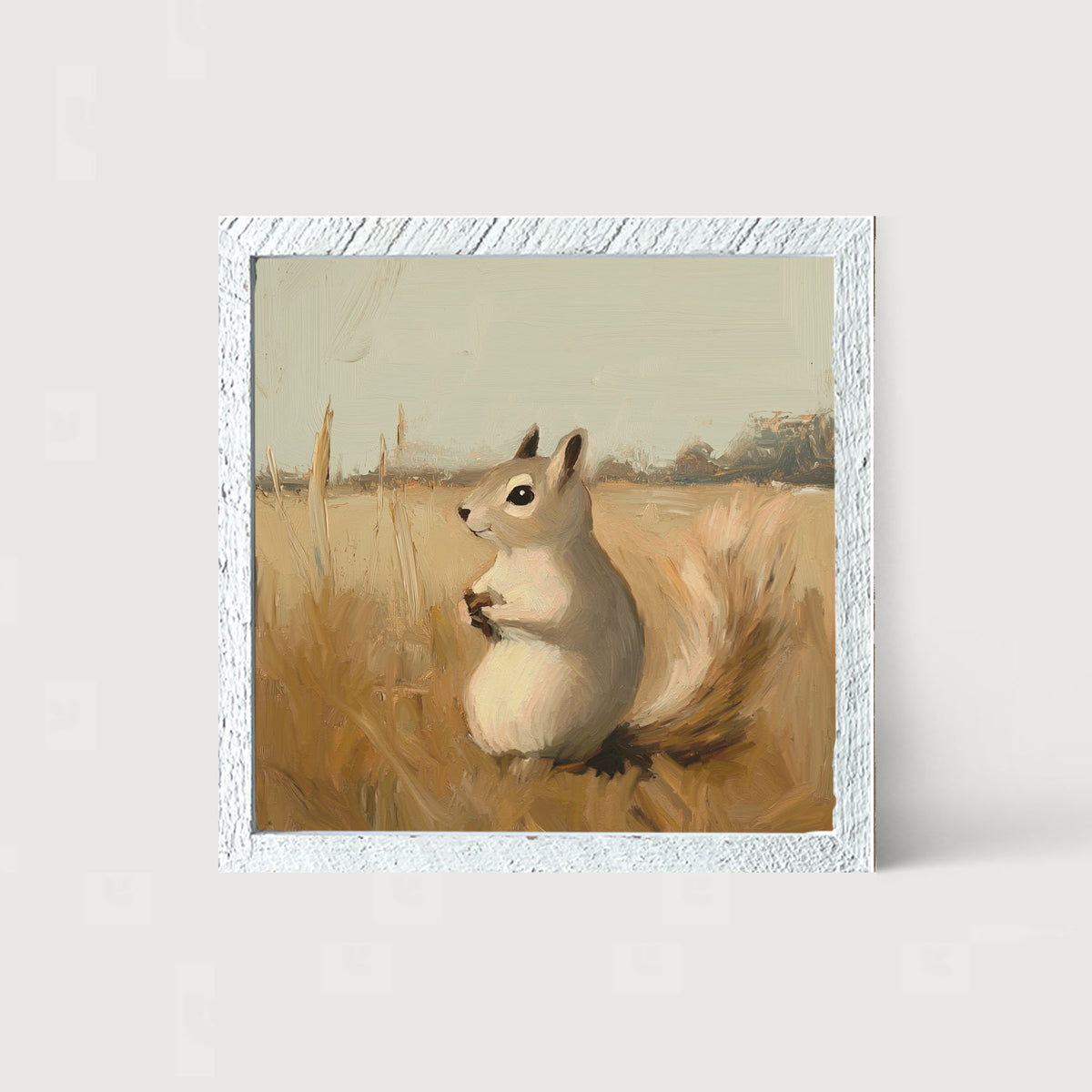 Squirrel in Field - Framed art