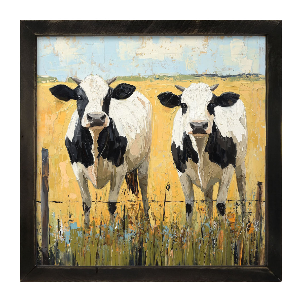 Cow friends - Framed art