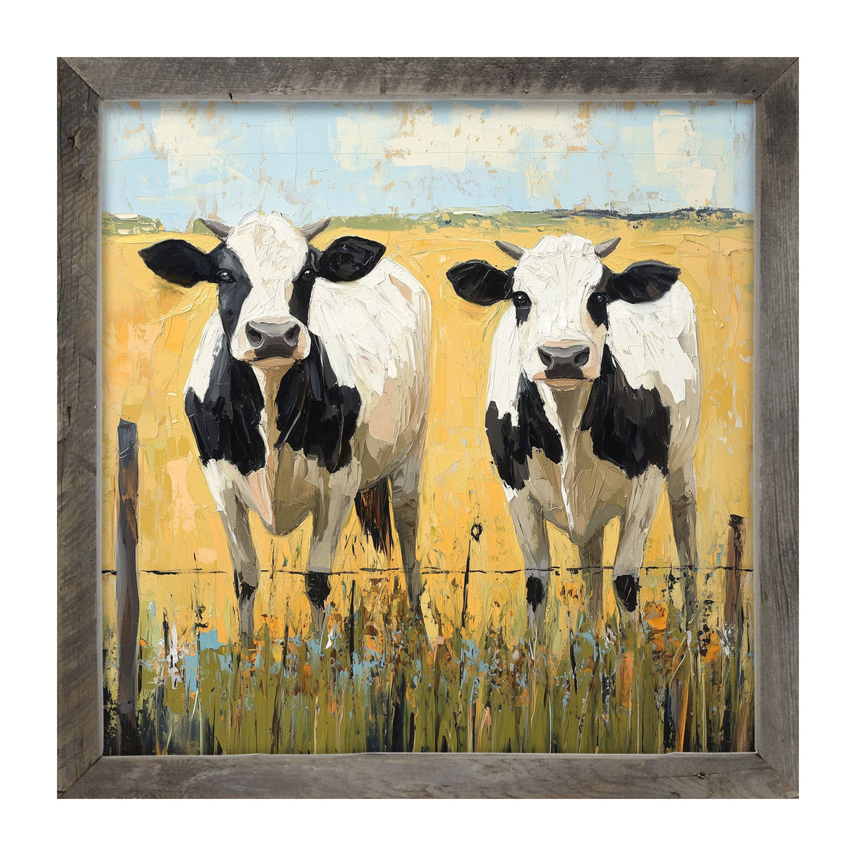 Cow friends - Framed art