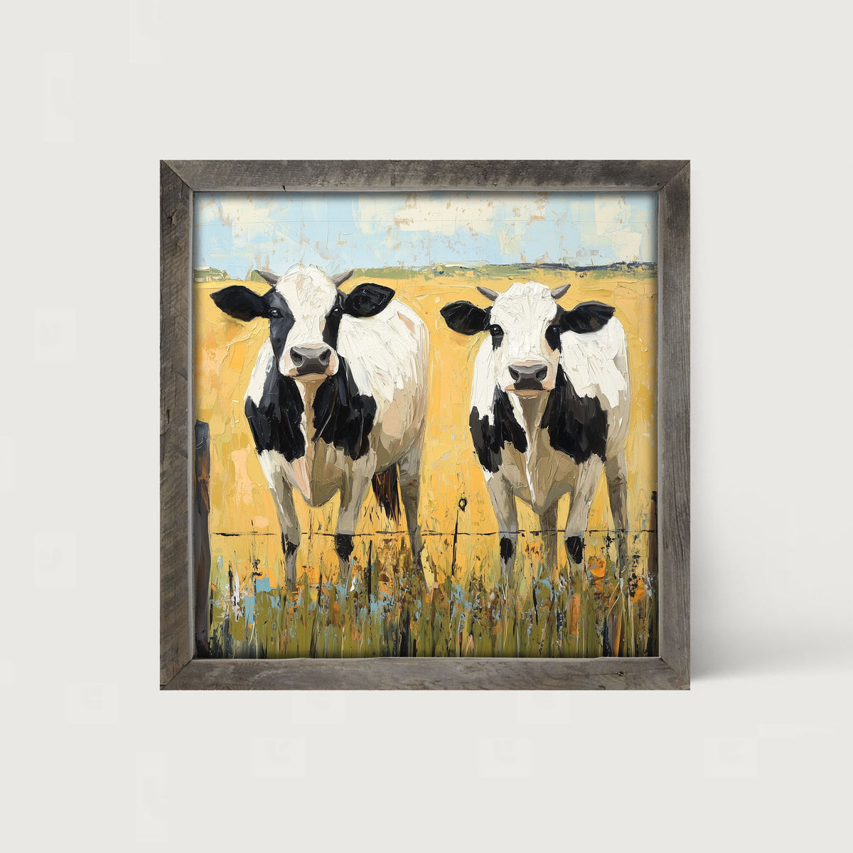 Cow friends - Framed art