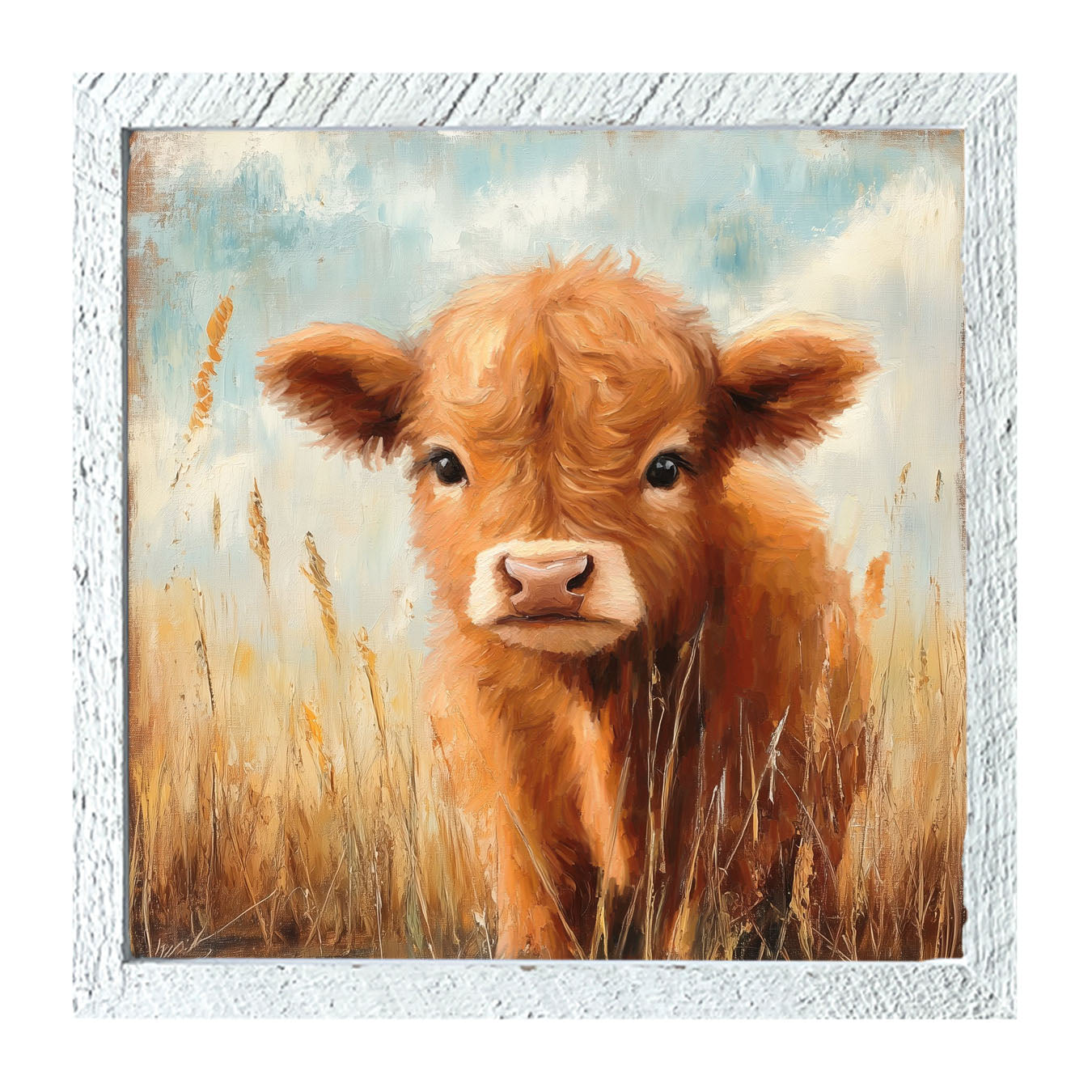 Baby Highland Cow - Framed art