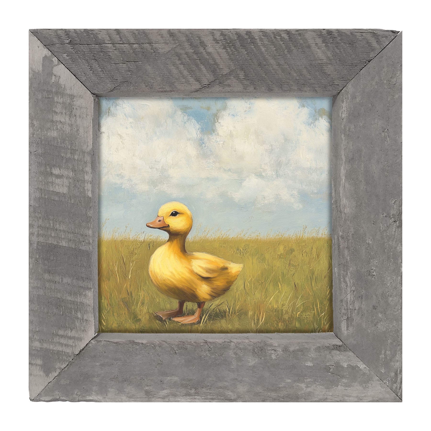 Baby Duck in a Meadow - Framed art