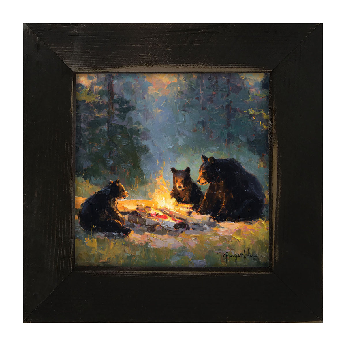 Campfire Bears - Framed Art