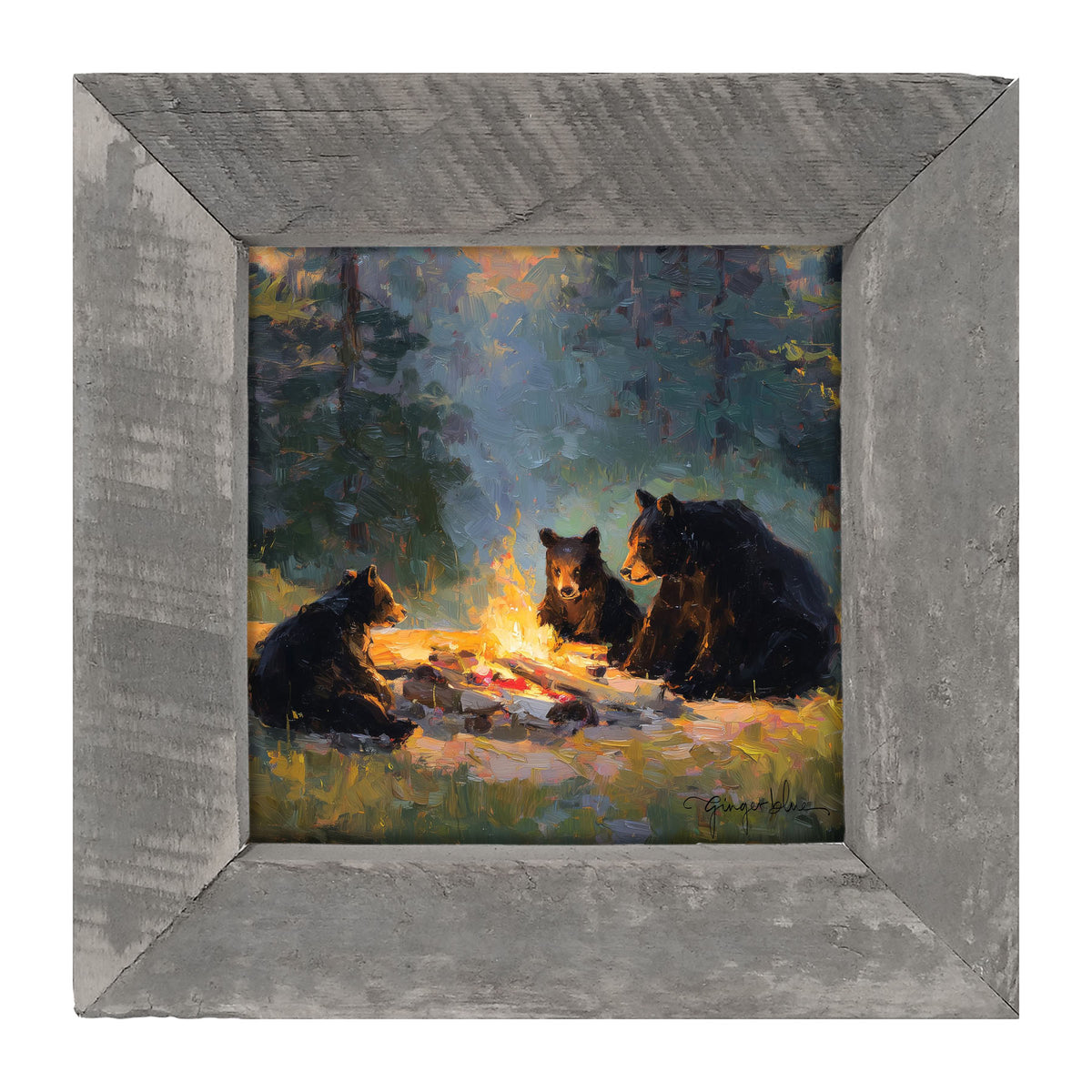 Campfire Bears - Framed Art