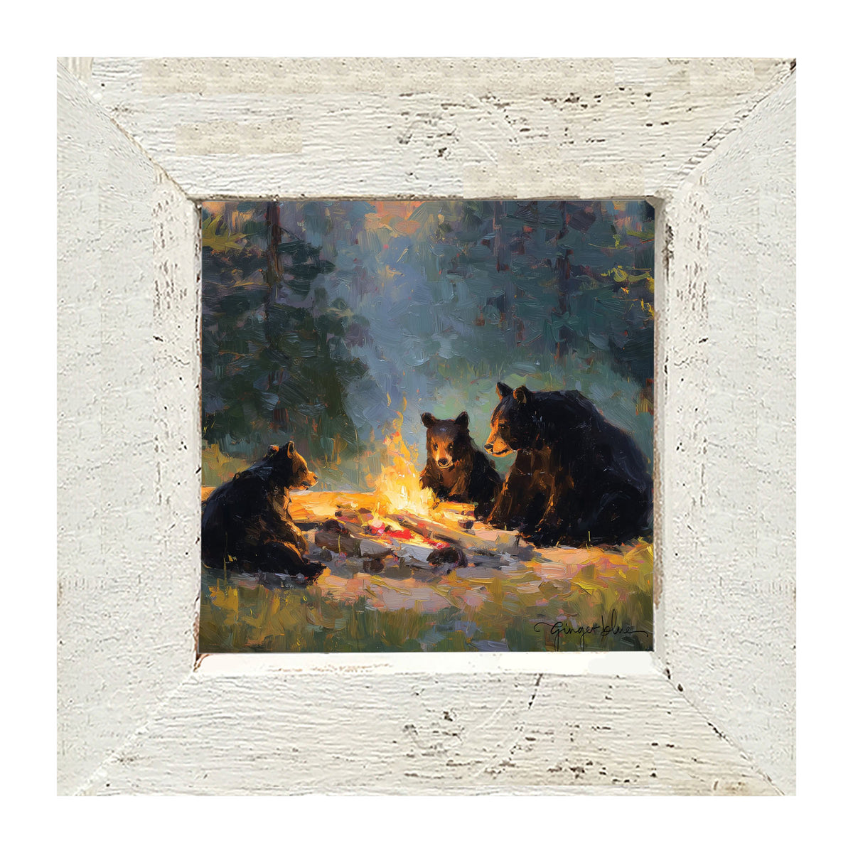 Campfire Bears - Framed Art
