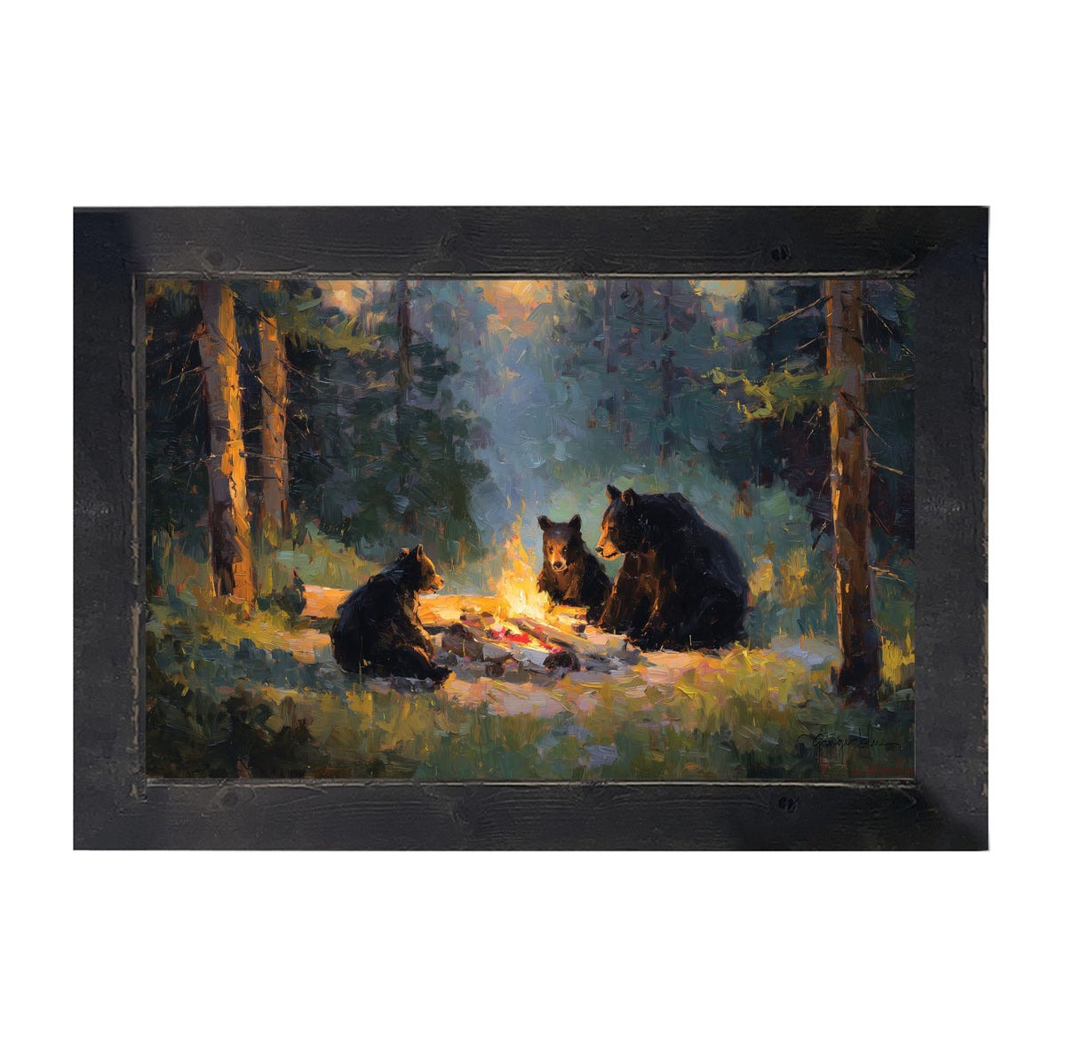 Campfire Bears - Framed Art