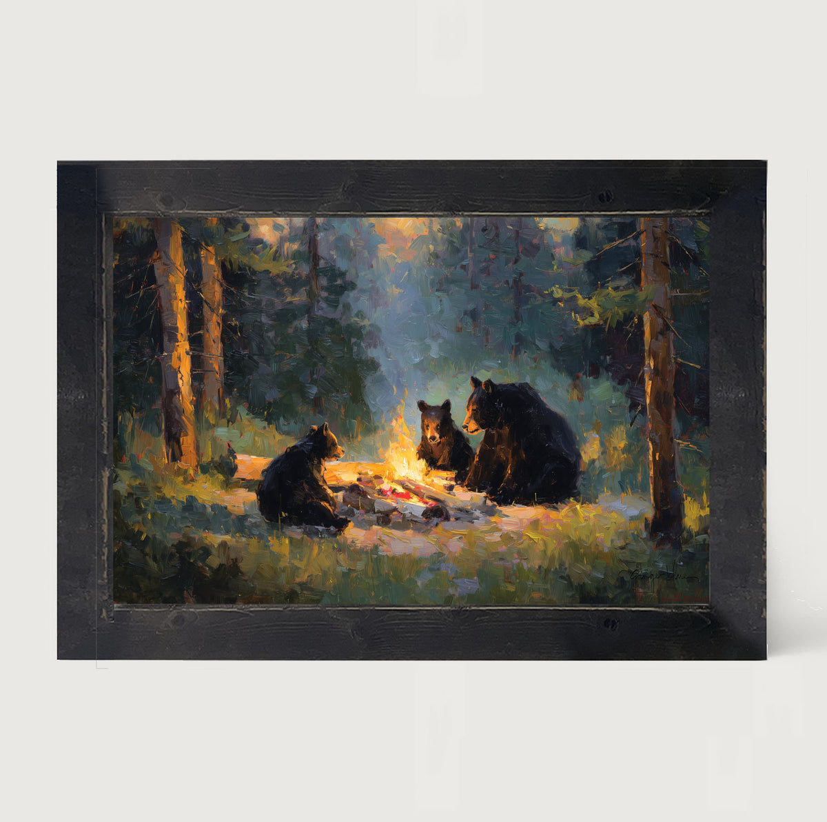 Campfire Bears - Framed Art