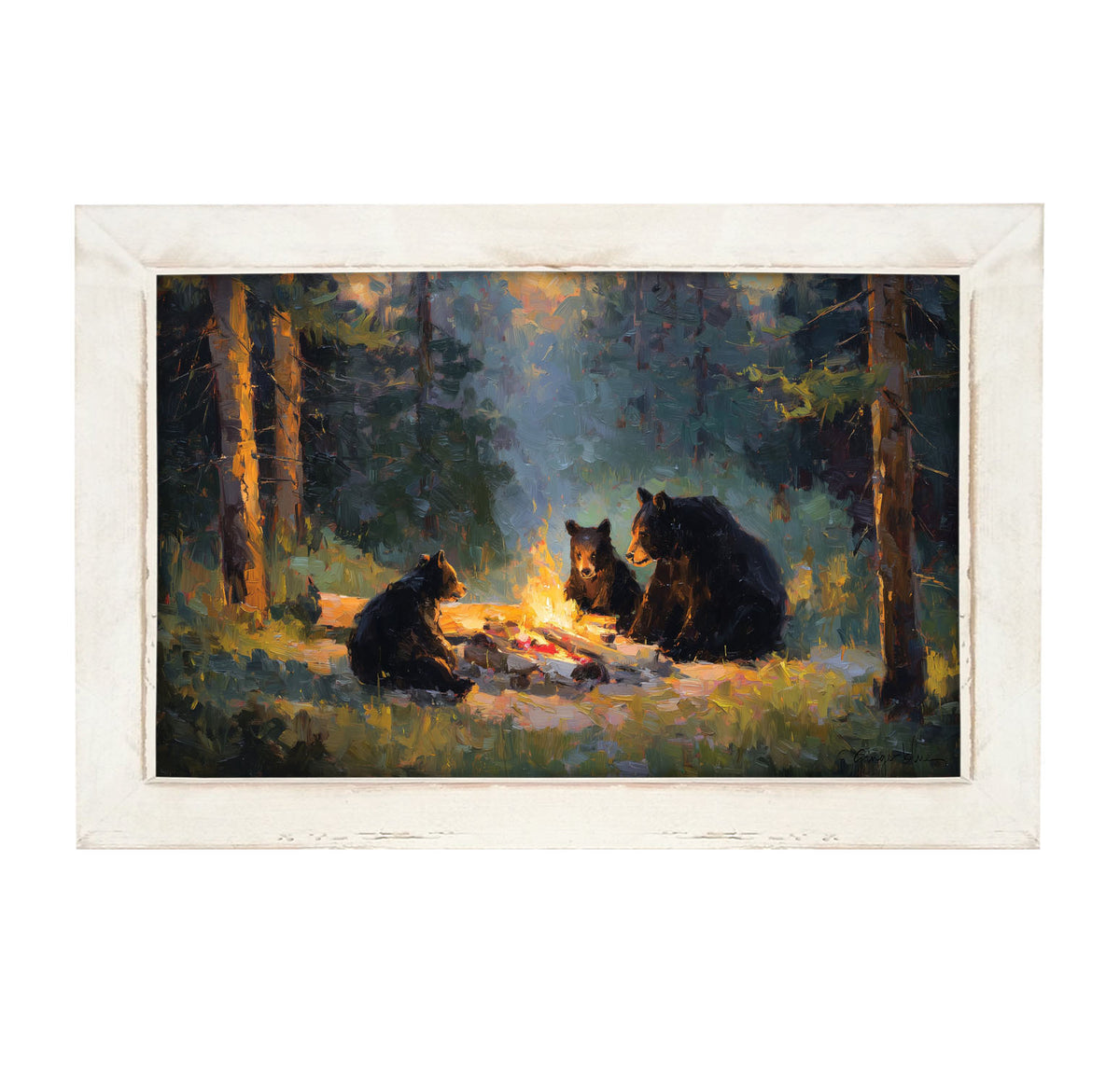 Campfire Bears - Framed Art
