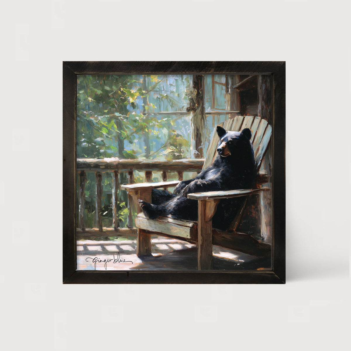 Bear Relaxing on Porch