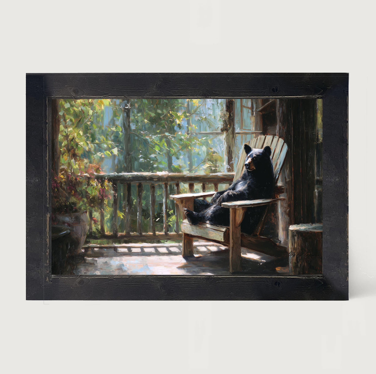 Bear Relaxing on Porch