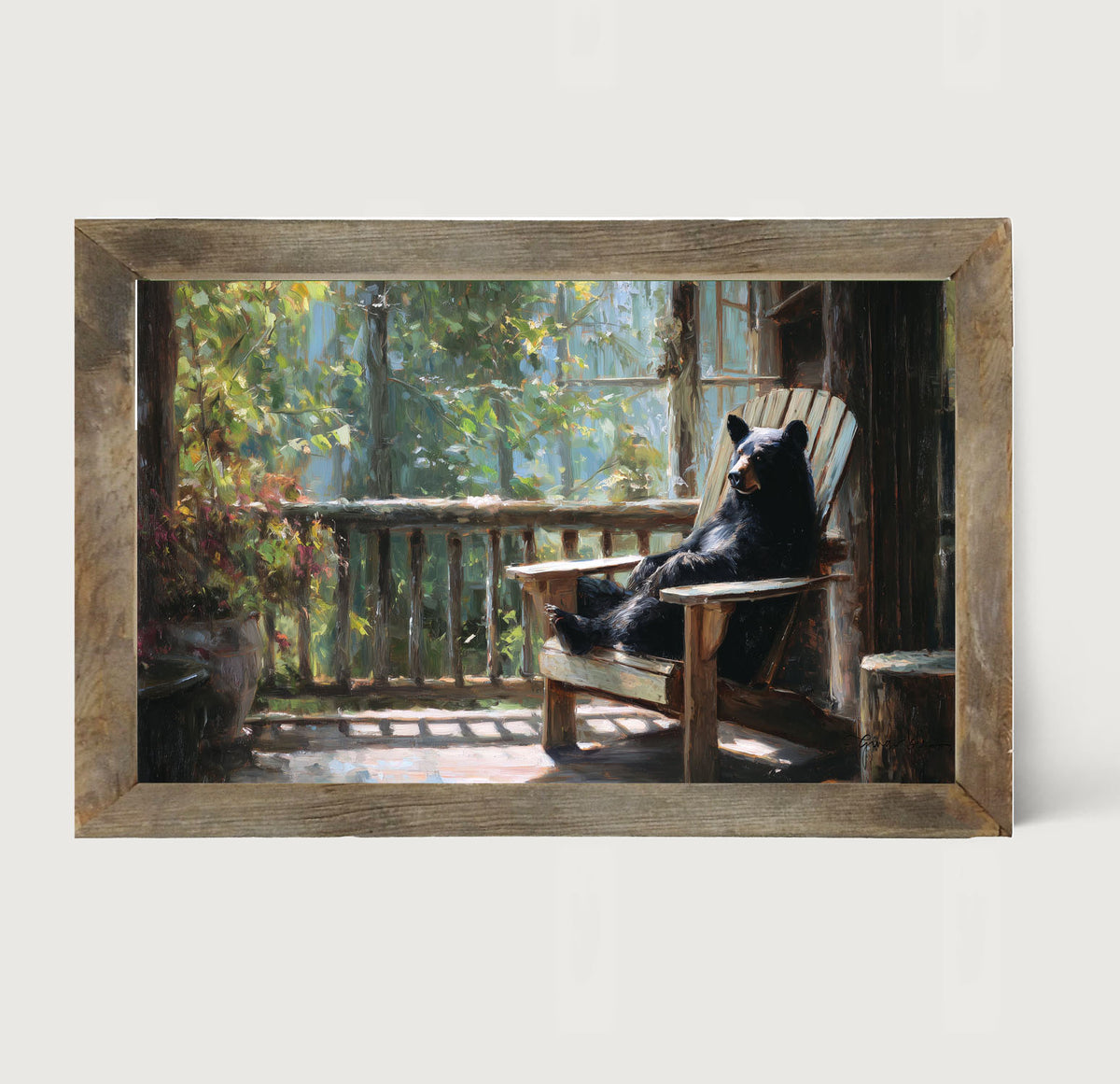 Bear Relaxing on Porch