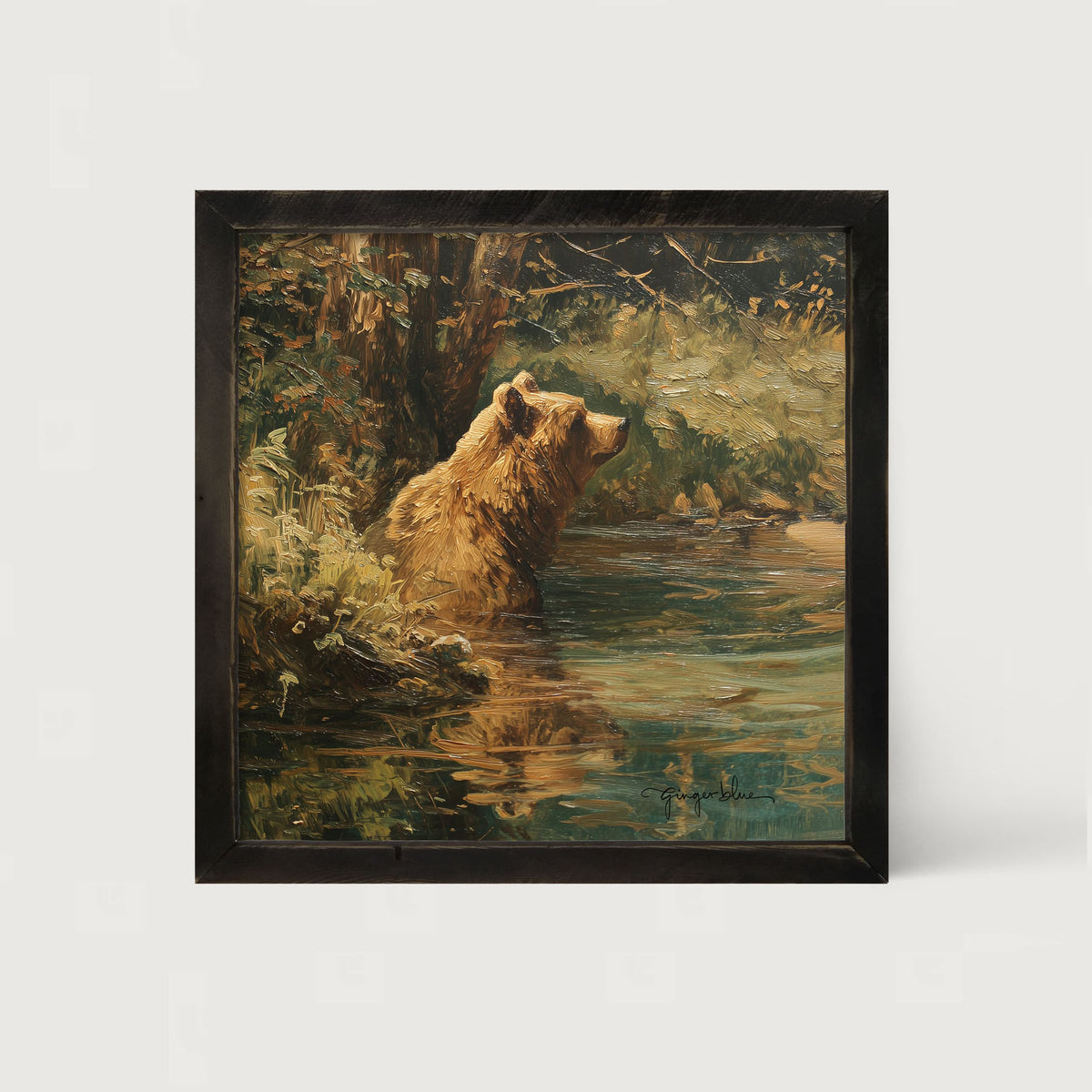 Brown Bear Relaxing in the Water