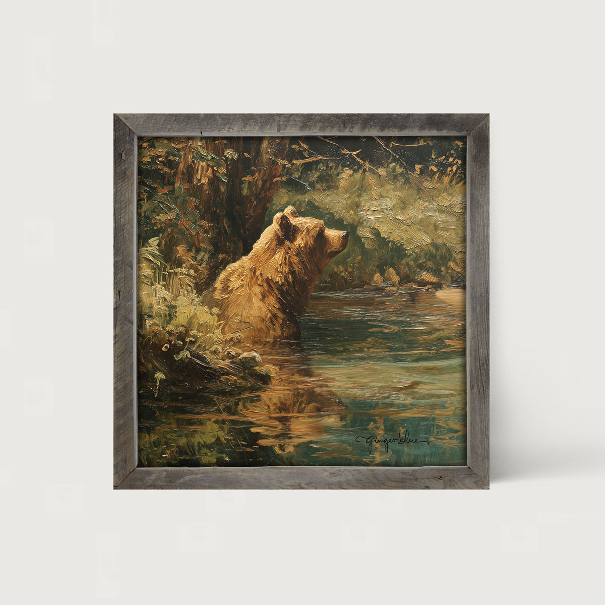 Brown Bear Relaxing in the Water