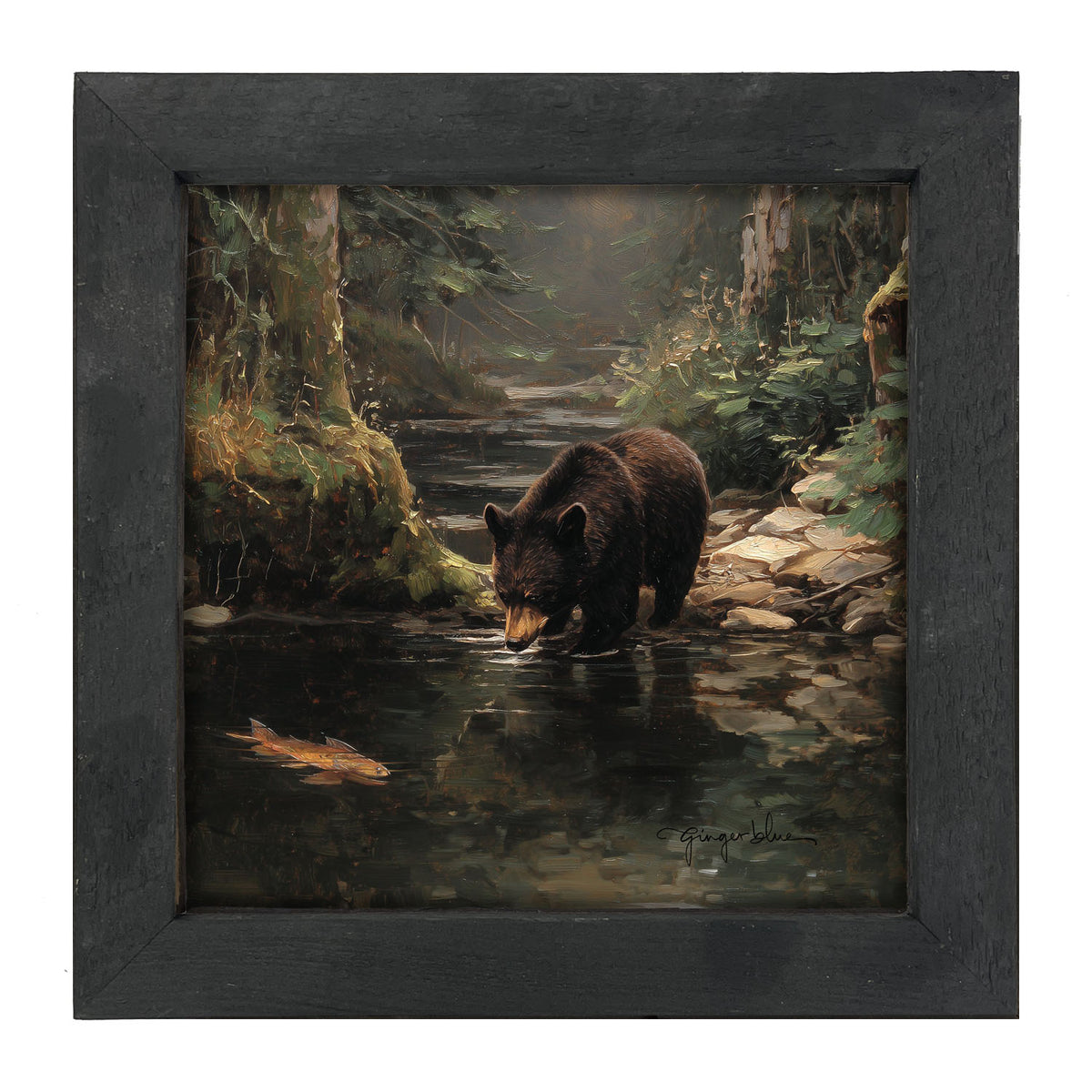 Bear Stopping for Water - Framed Art