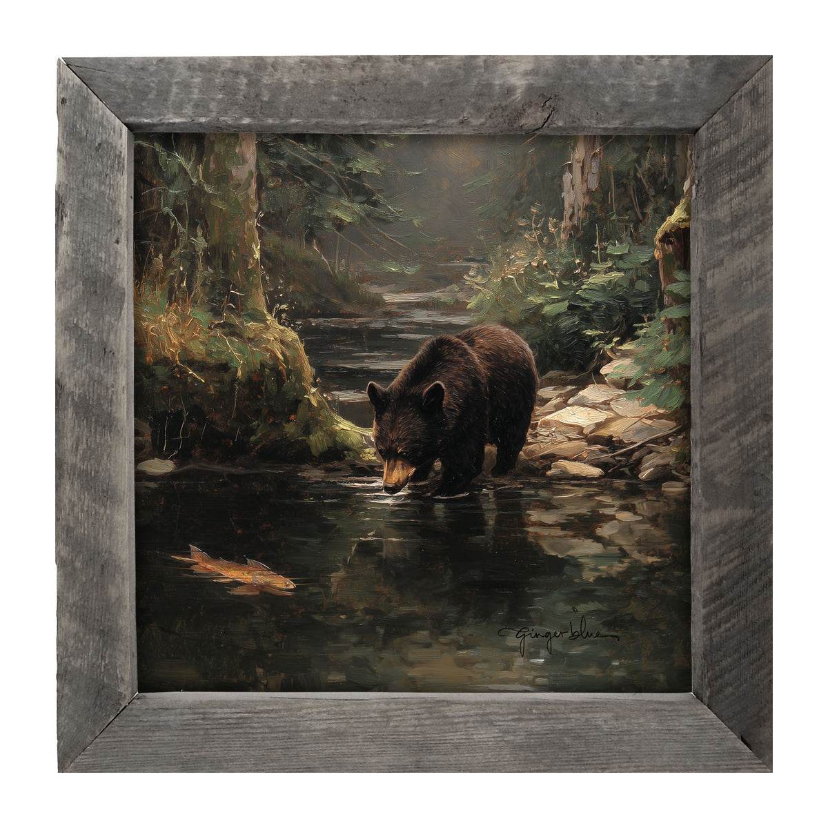 Bear Stopping for Water - Framed Art