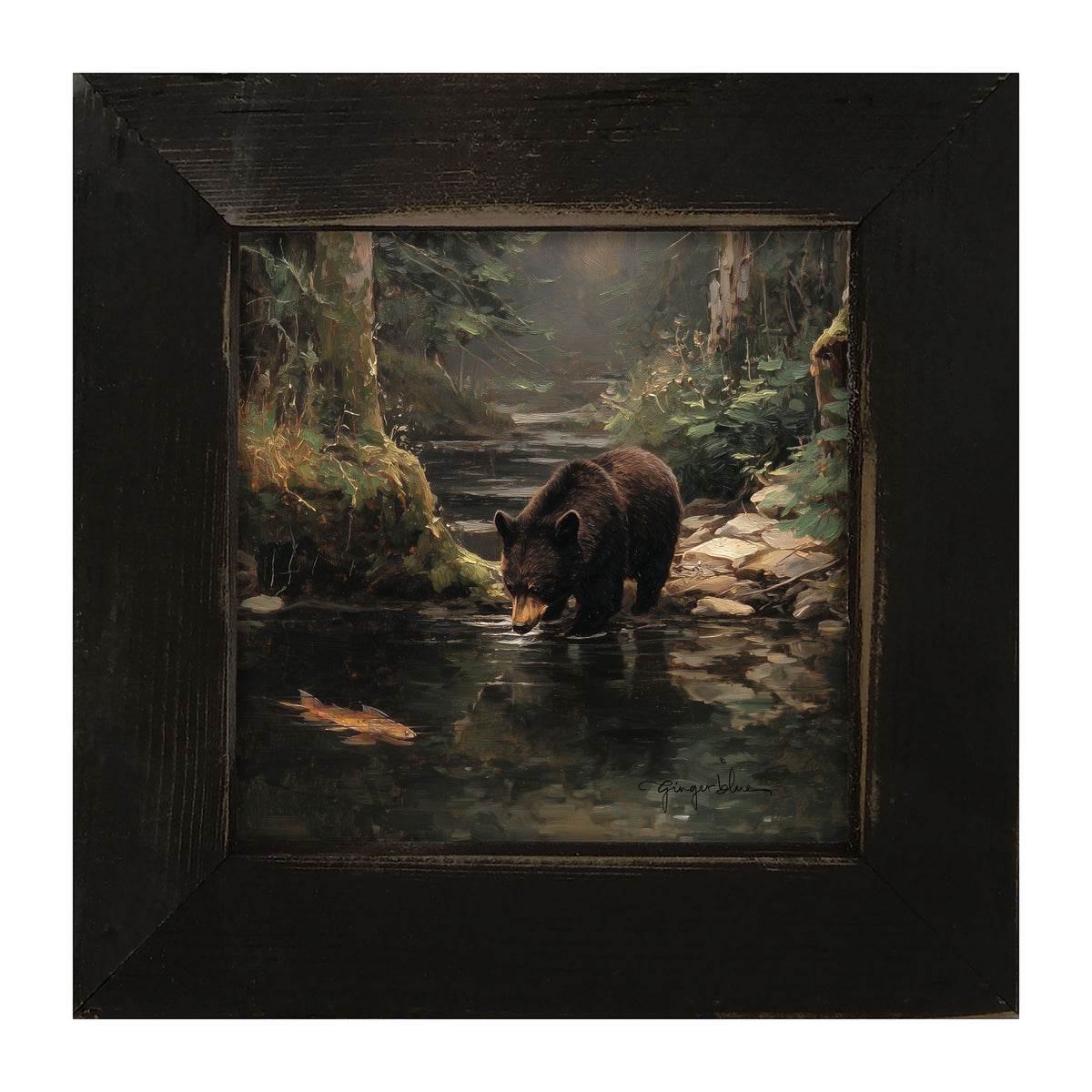 Bear Stopping for Water - Framed Art