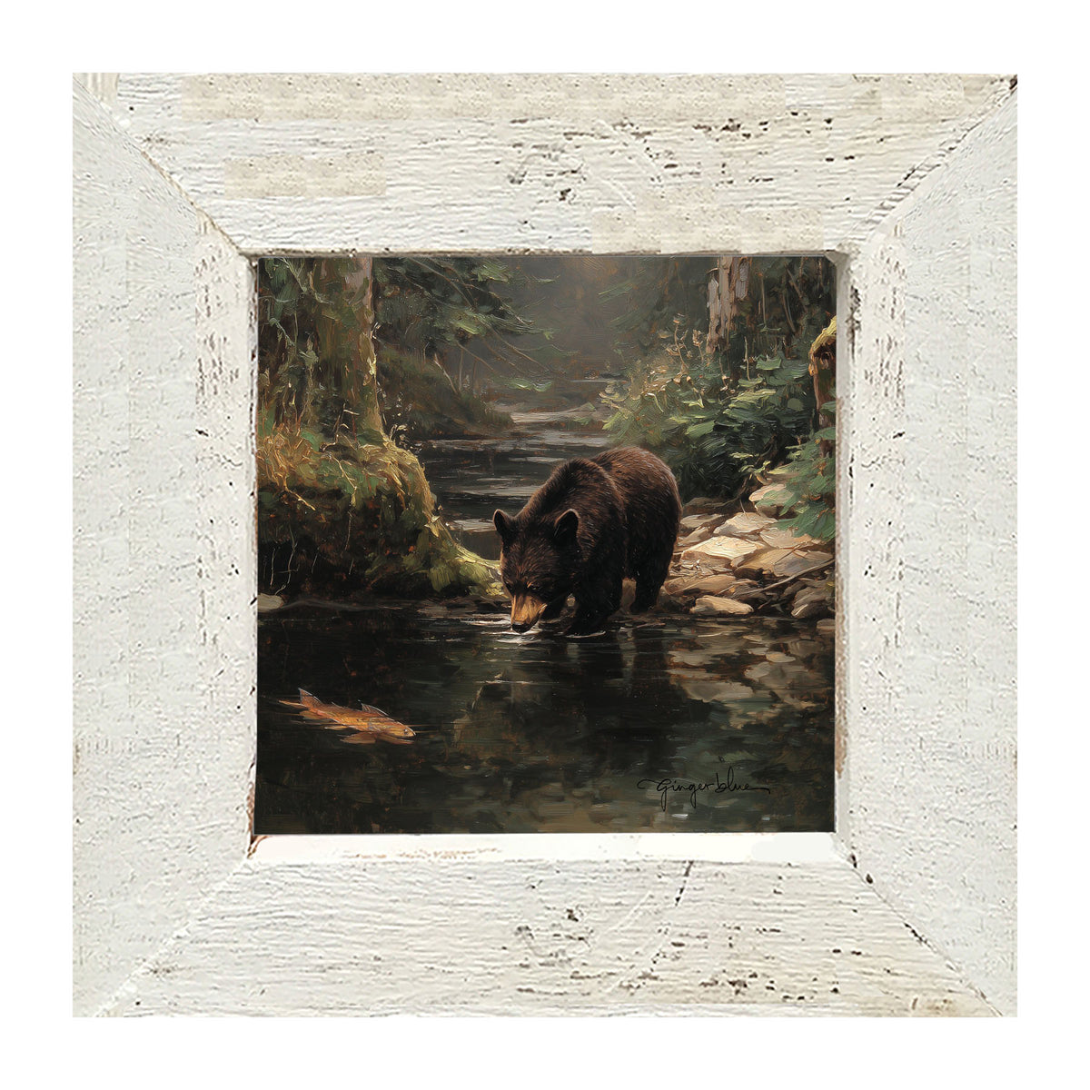 Bear Stopping for Water - Framed Art