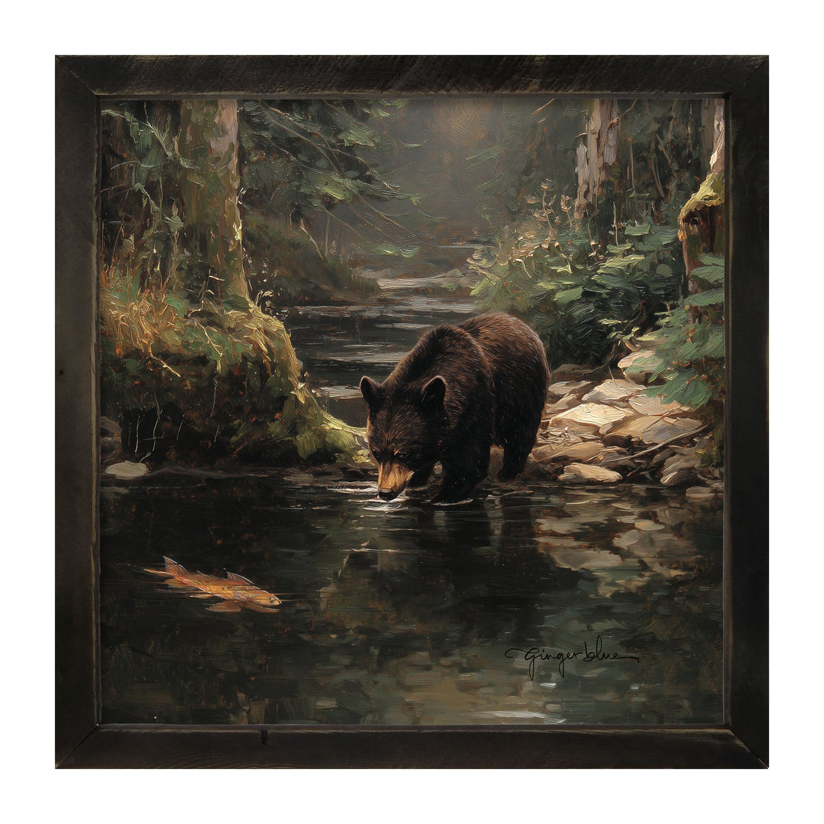 Bear Stopping for Water - Framed Art