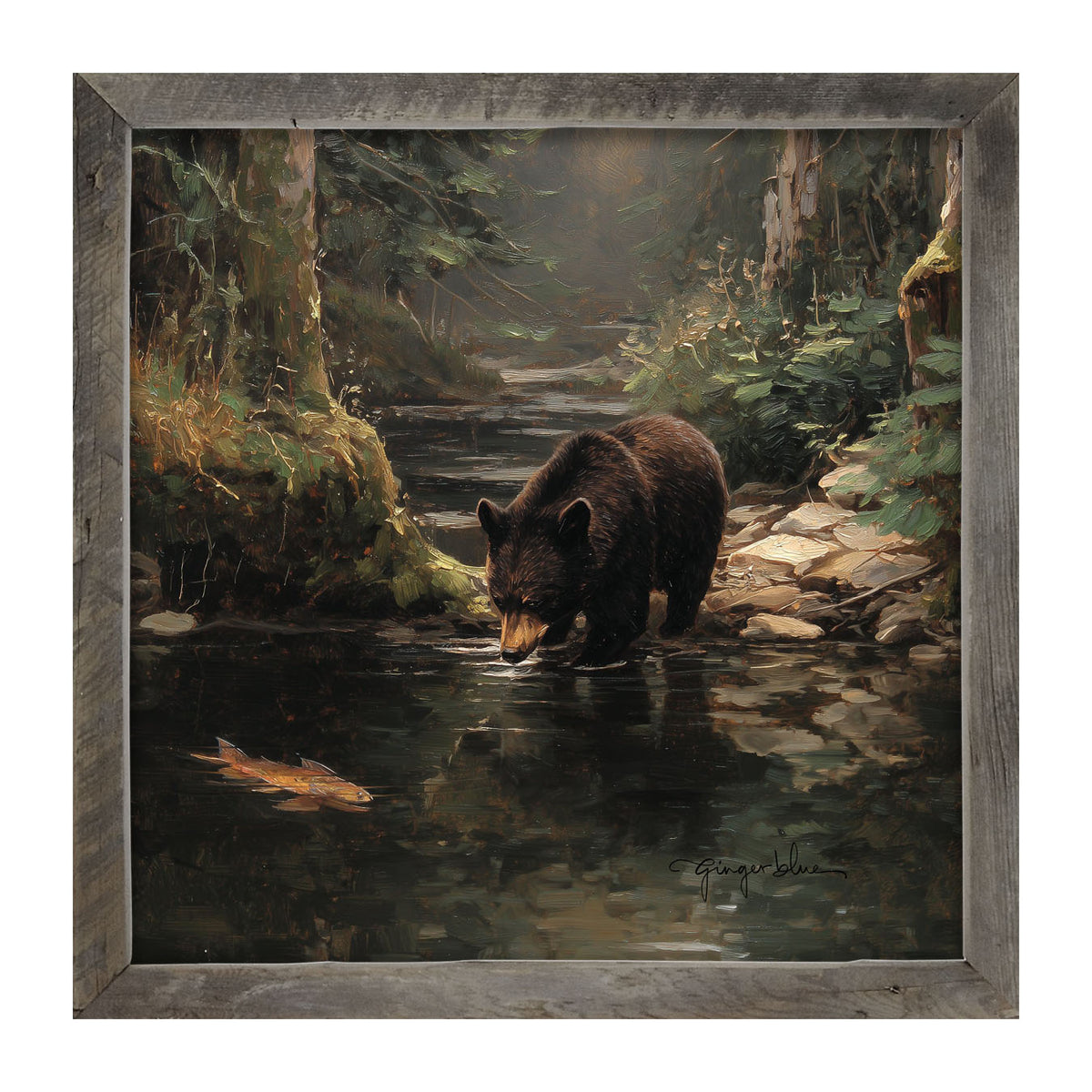 Bear Stopping for Water - Framed Art