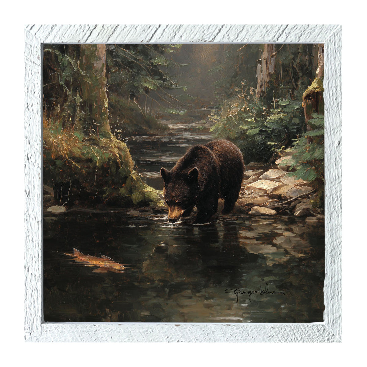 Bear Stopping for Water - Framed Art