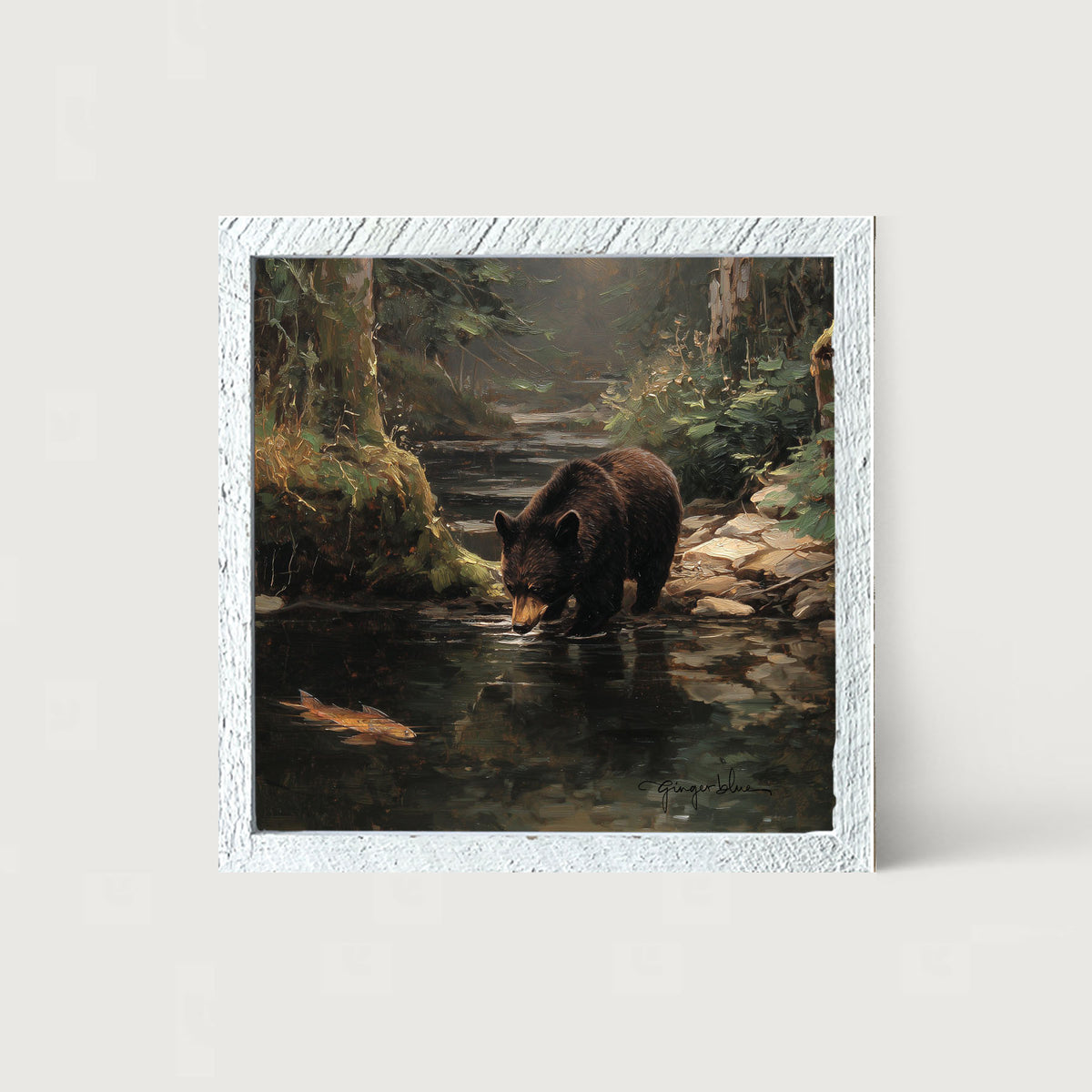 Bear Stopping for Water - Framed Art