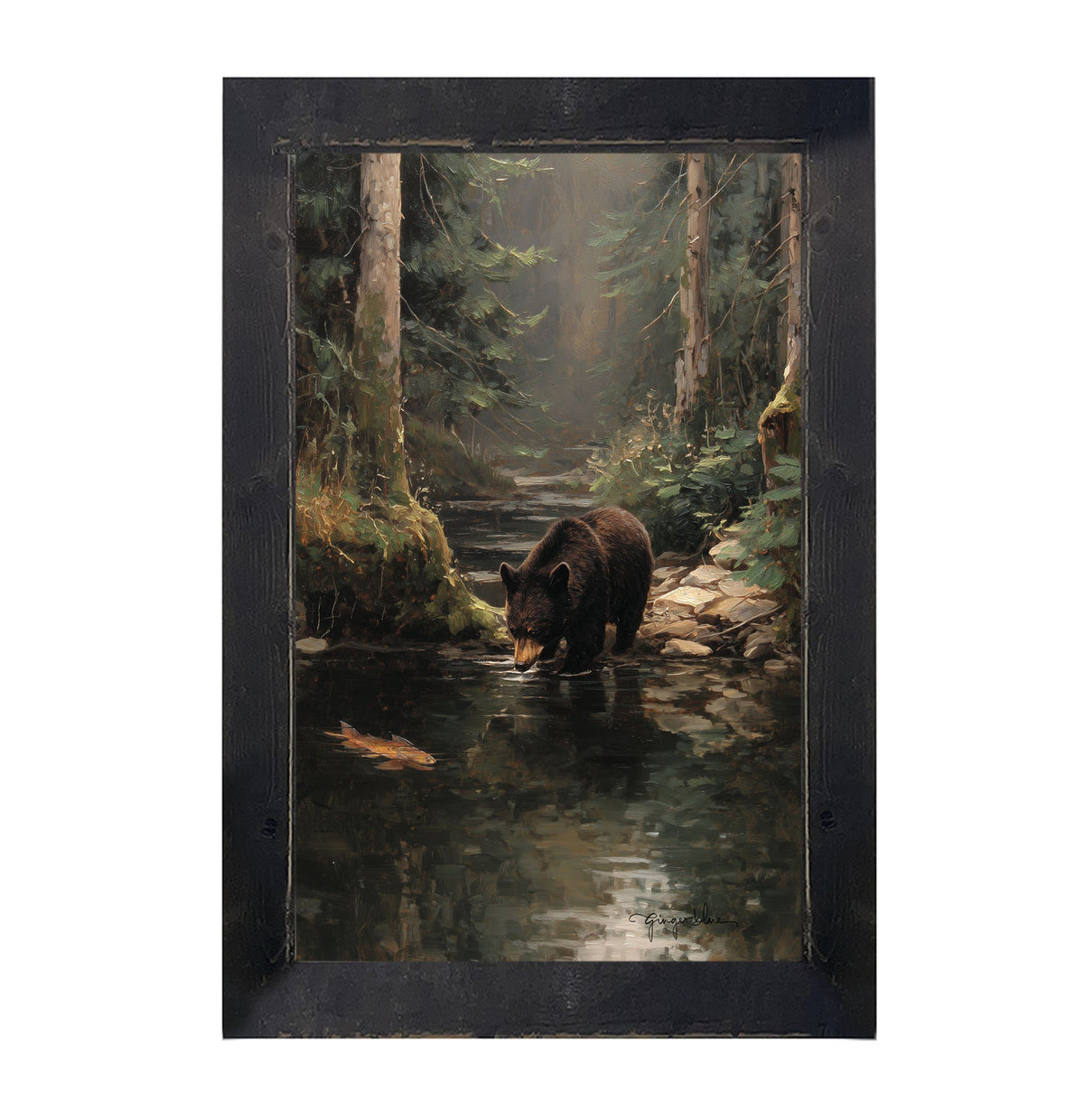 Bear Stopping for Water - Framed Art