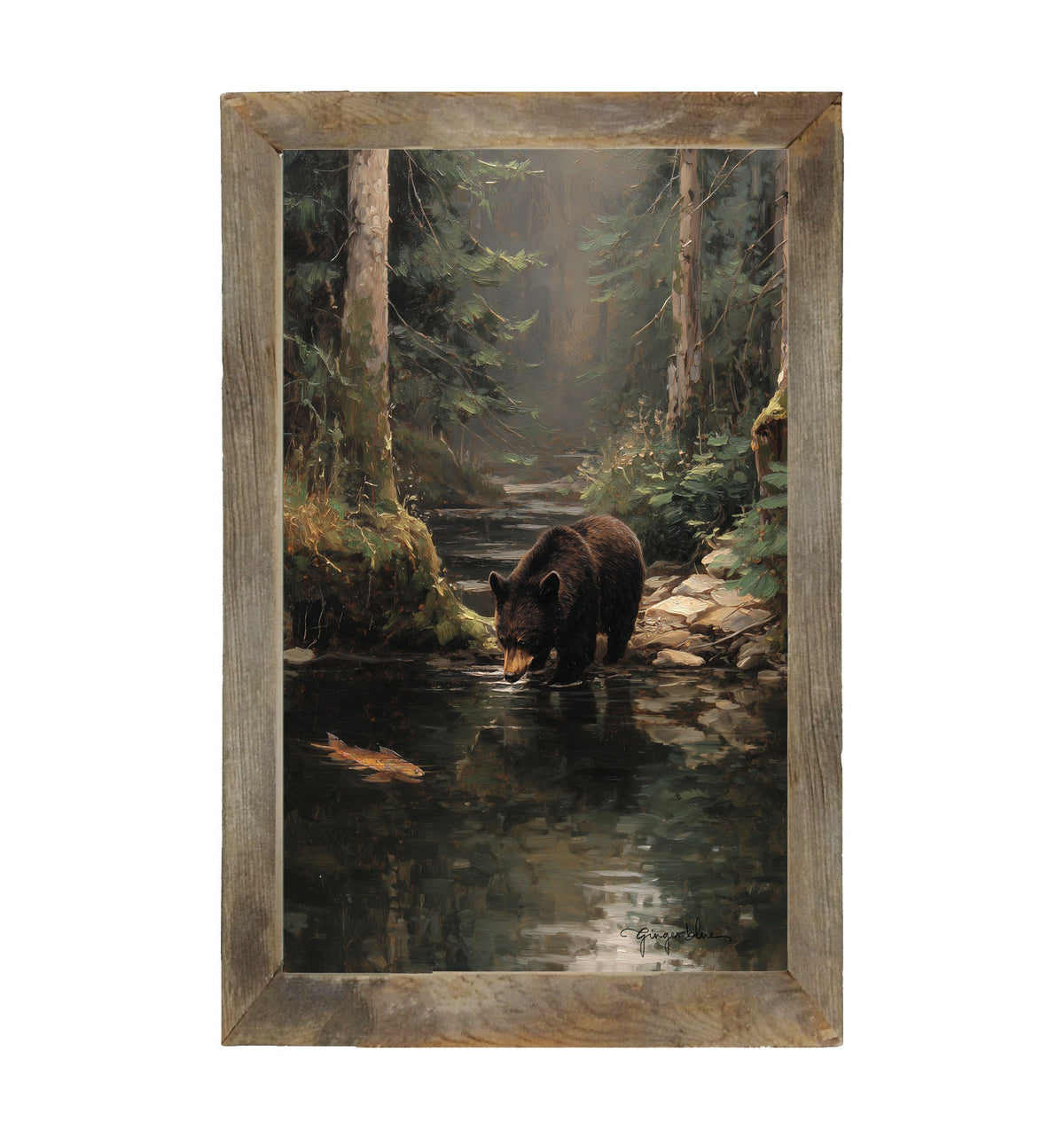 Bear Stopping for Water - Framed Art