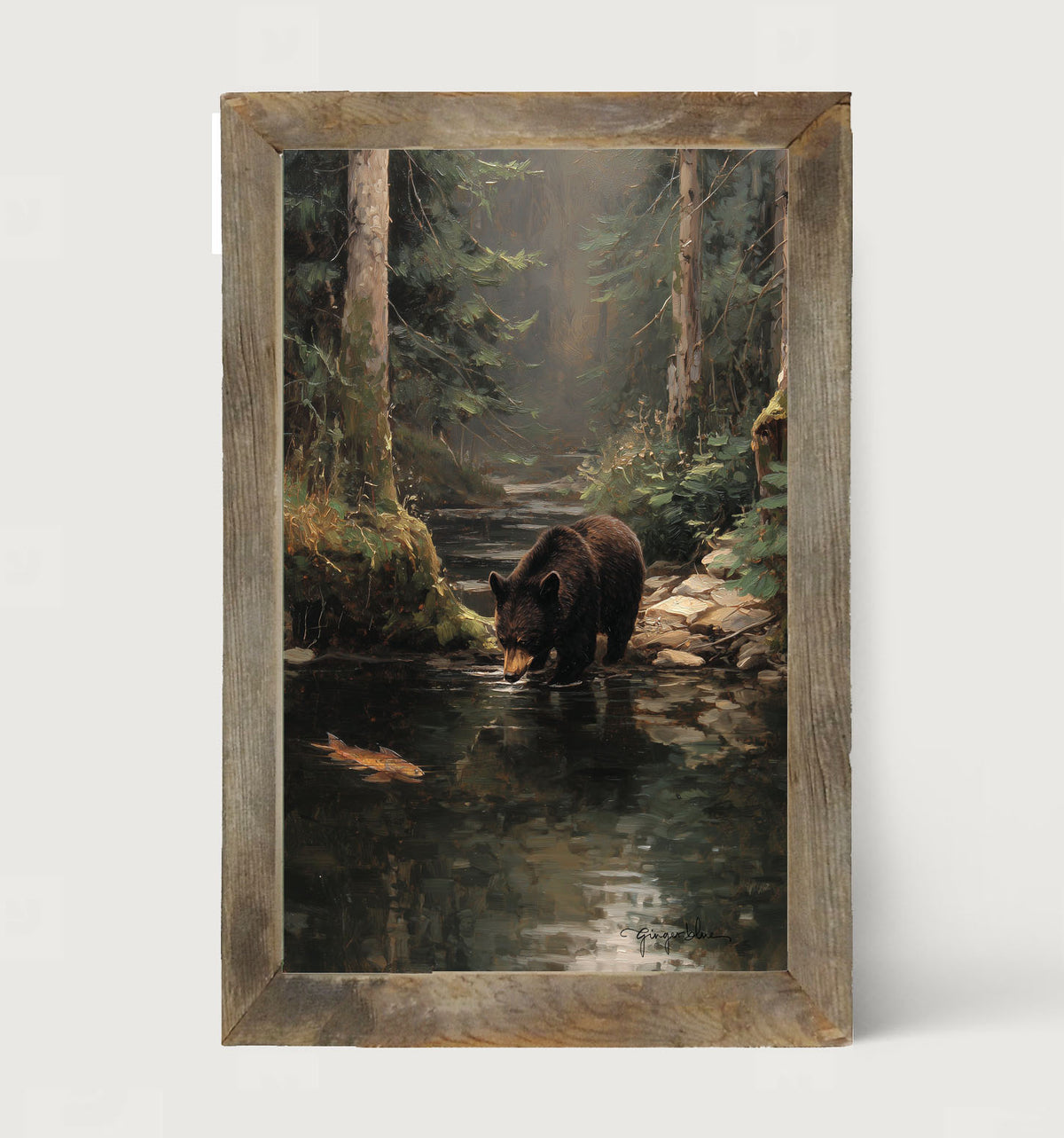 Bear Stopping for Water - Framed Art