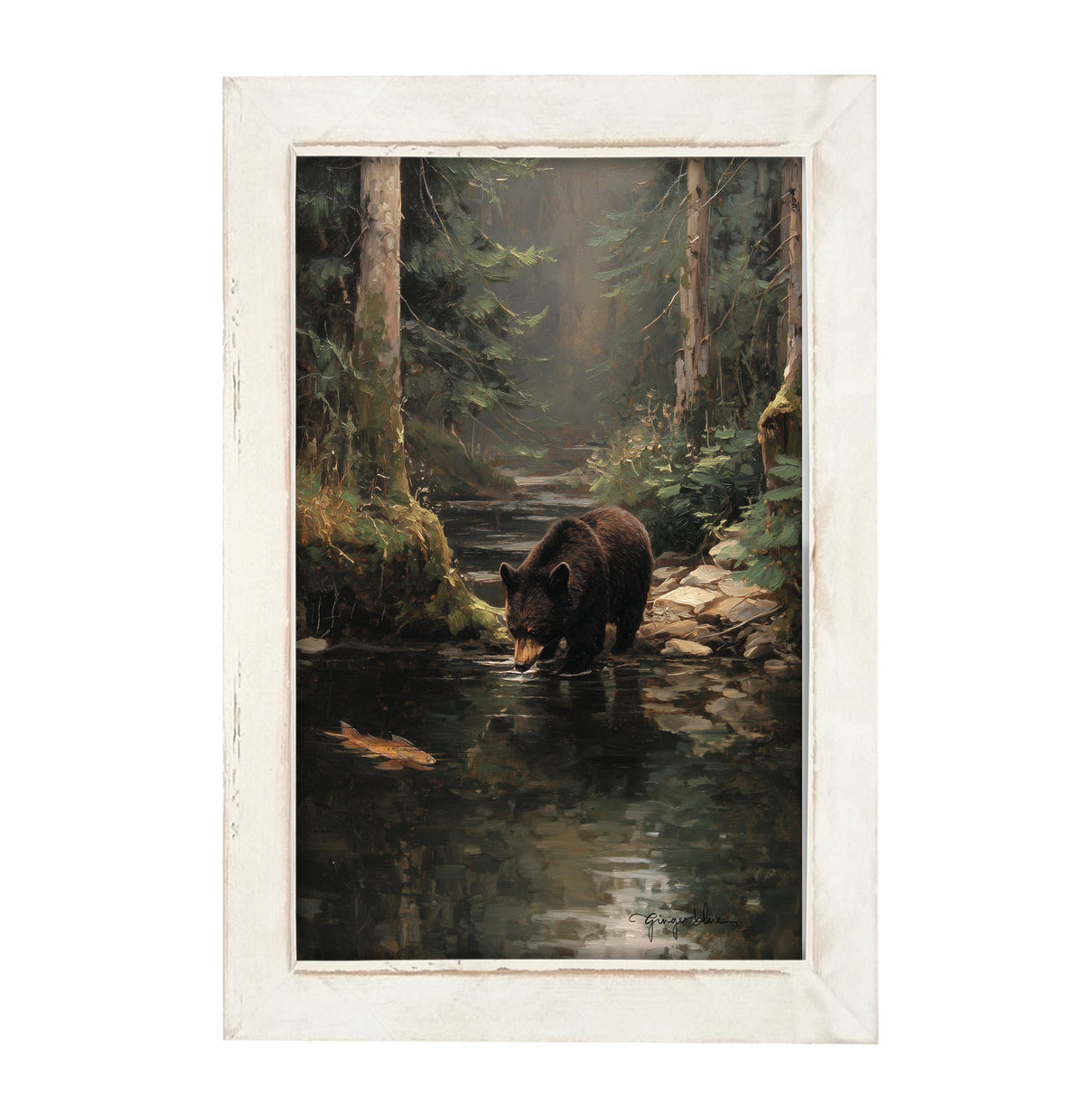 Bear Stopping for Water - Framed Art