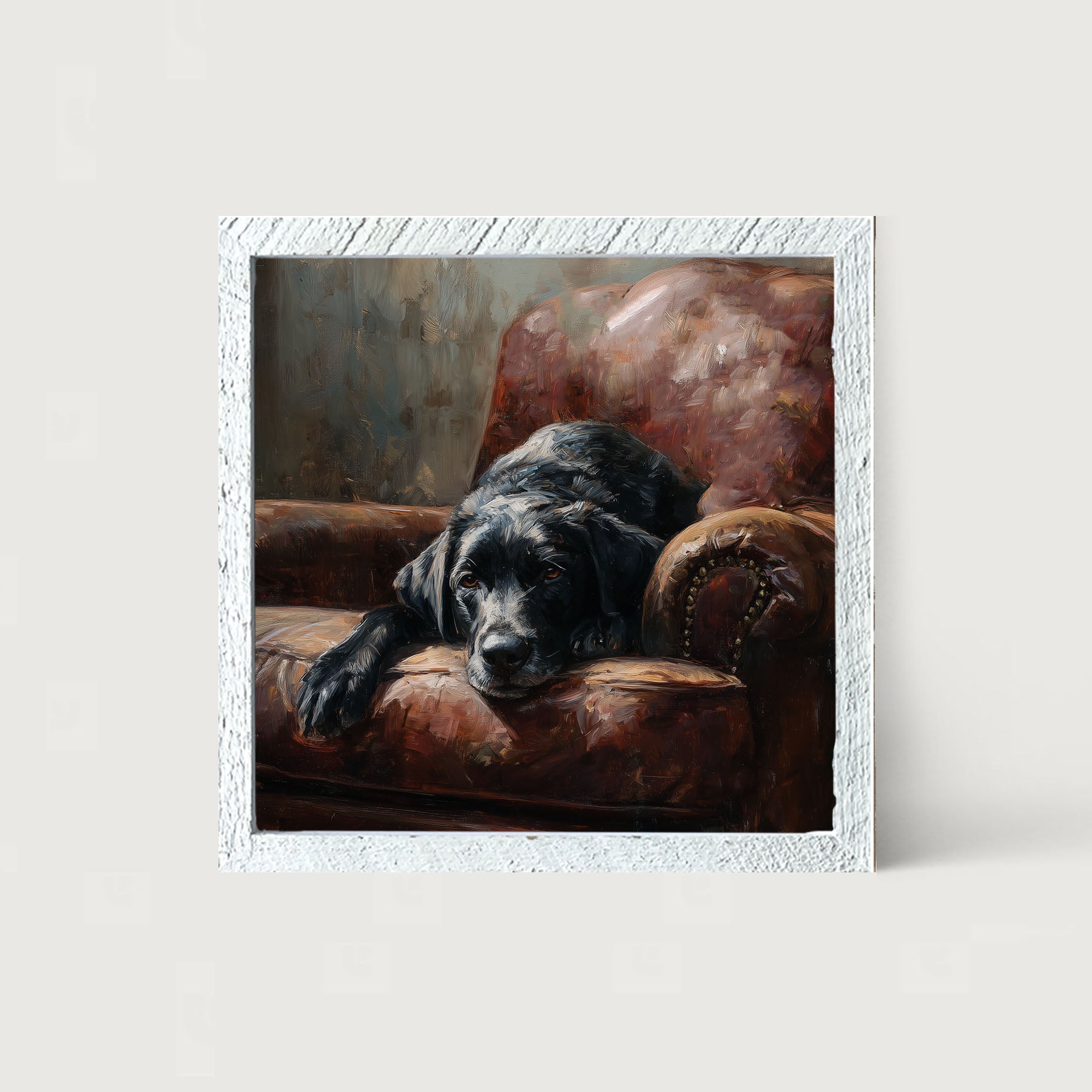 Armchair with Black Lab