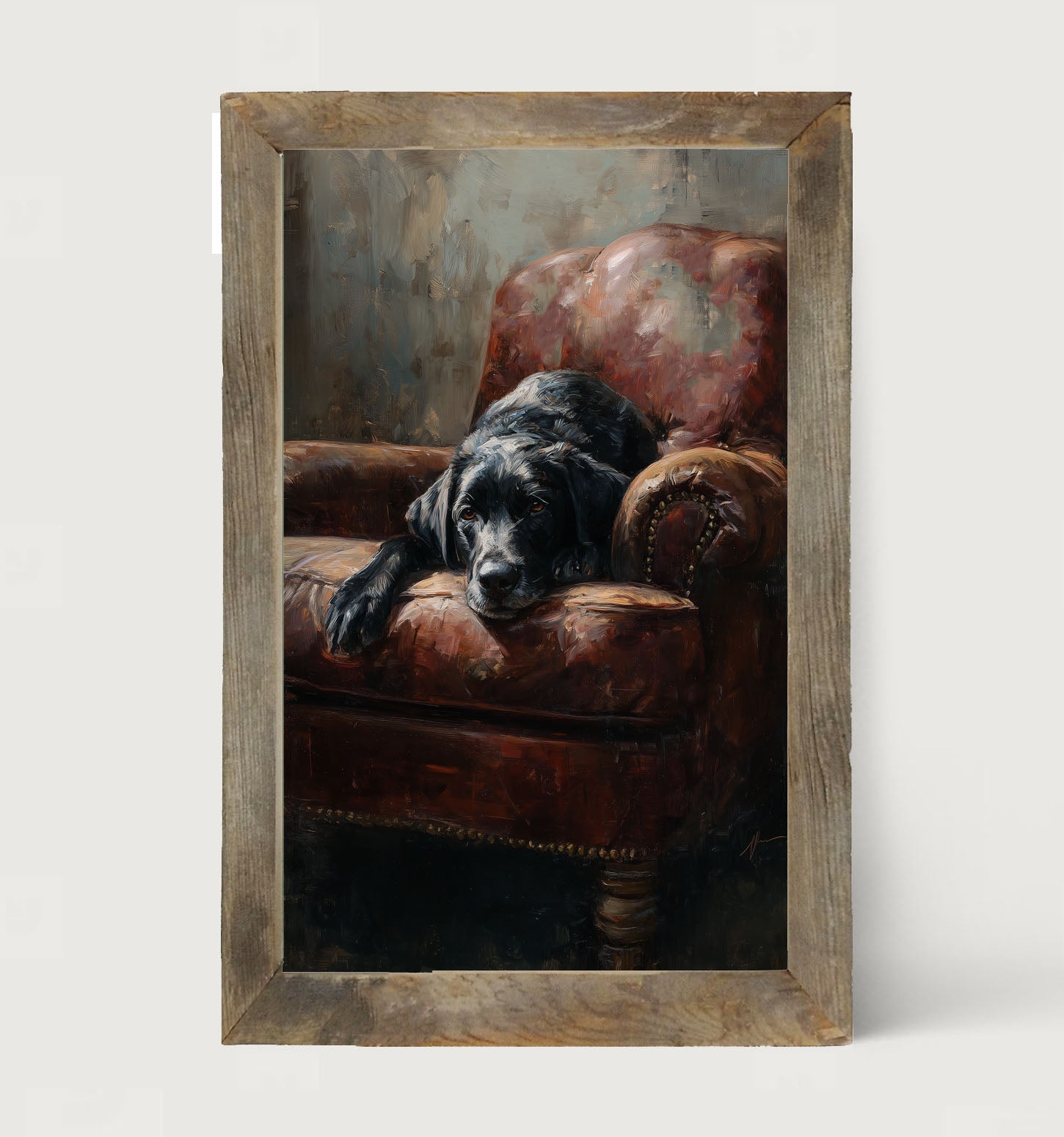 Armchair with Black Lab