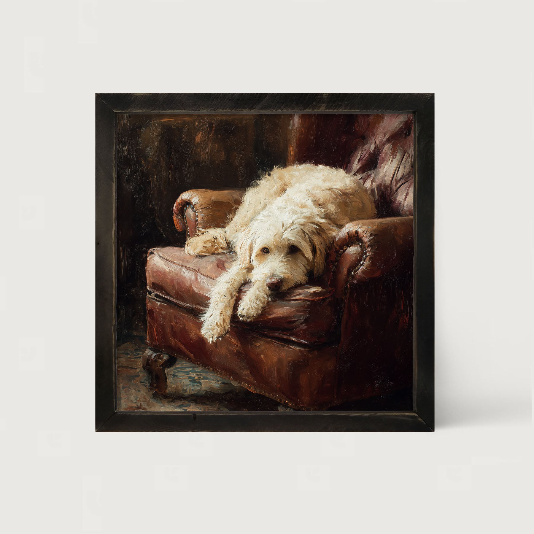 Armchair with Labradoodle