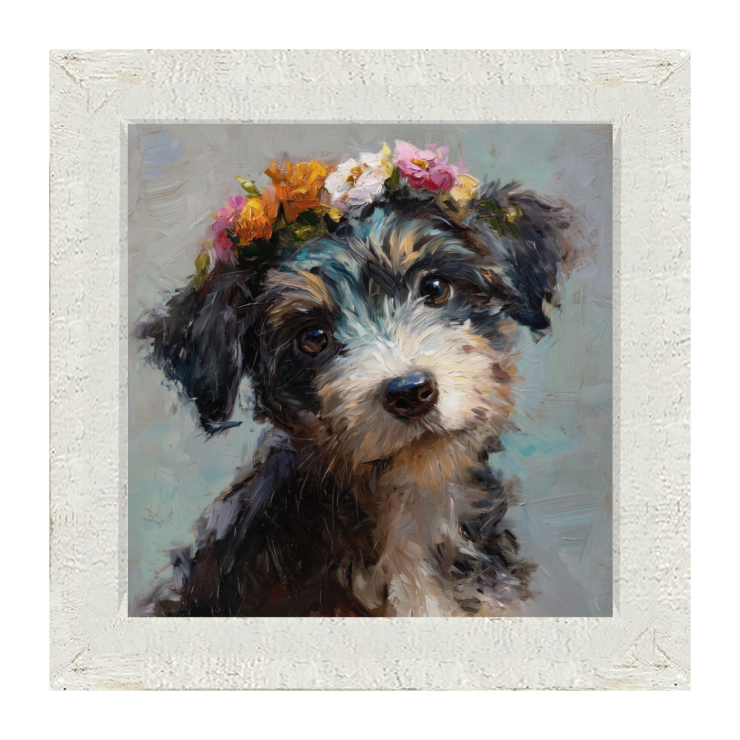 Spring Season Dog - Framed Art