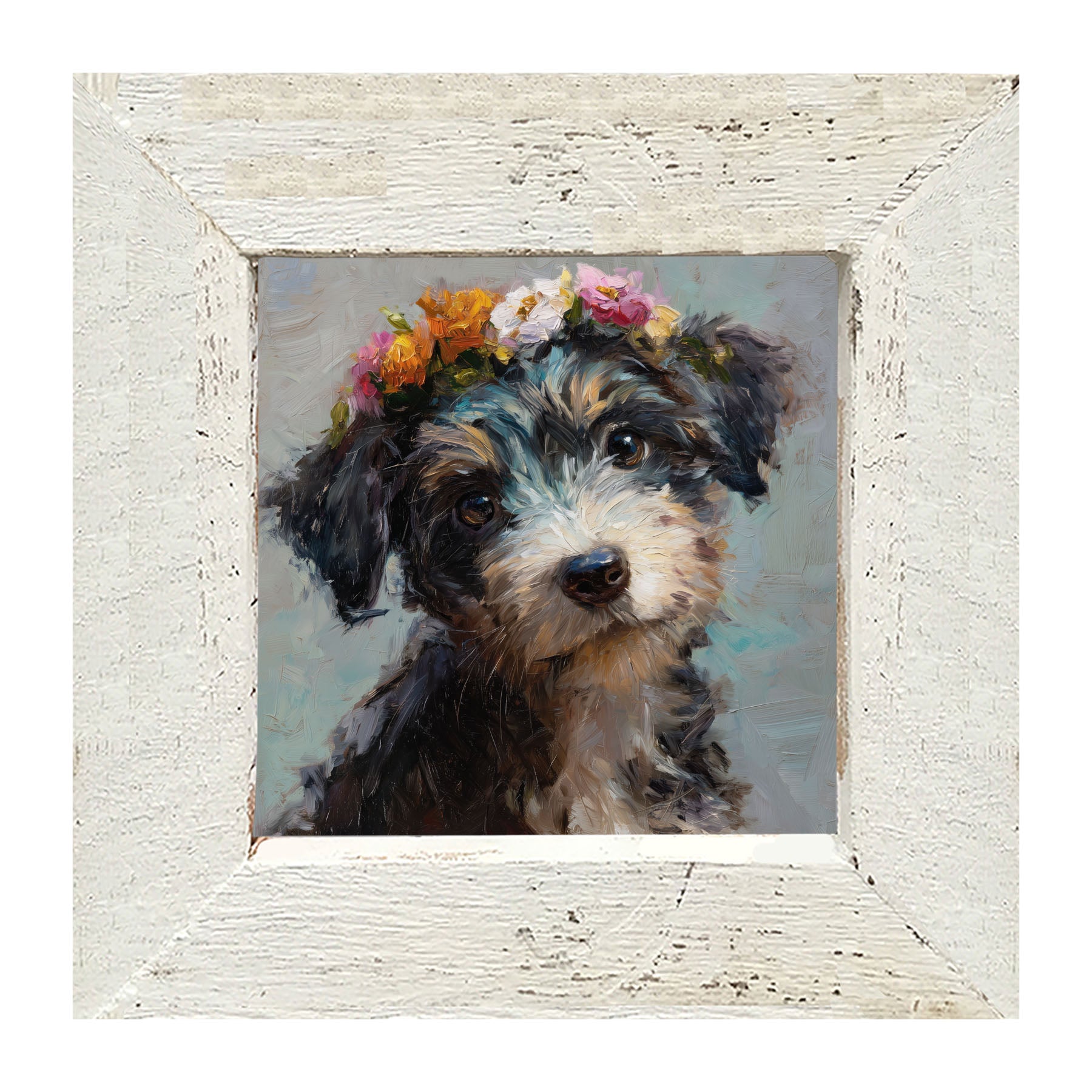 Spring Season Dog - Framed Art