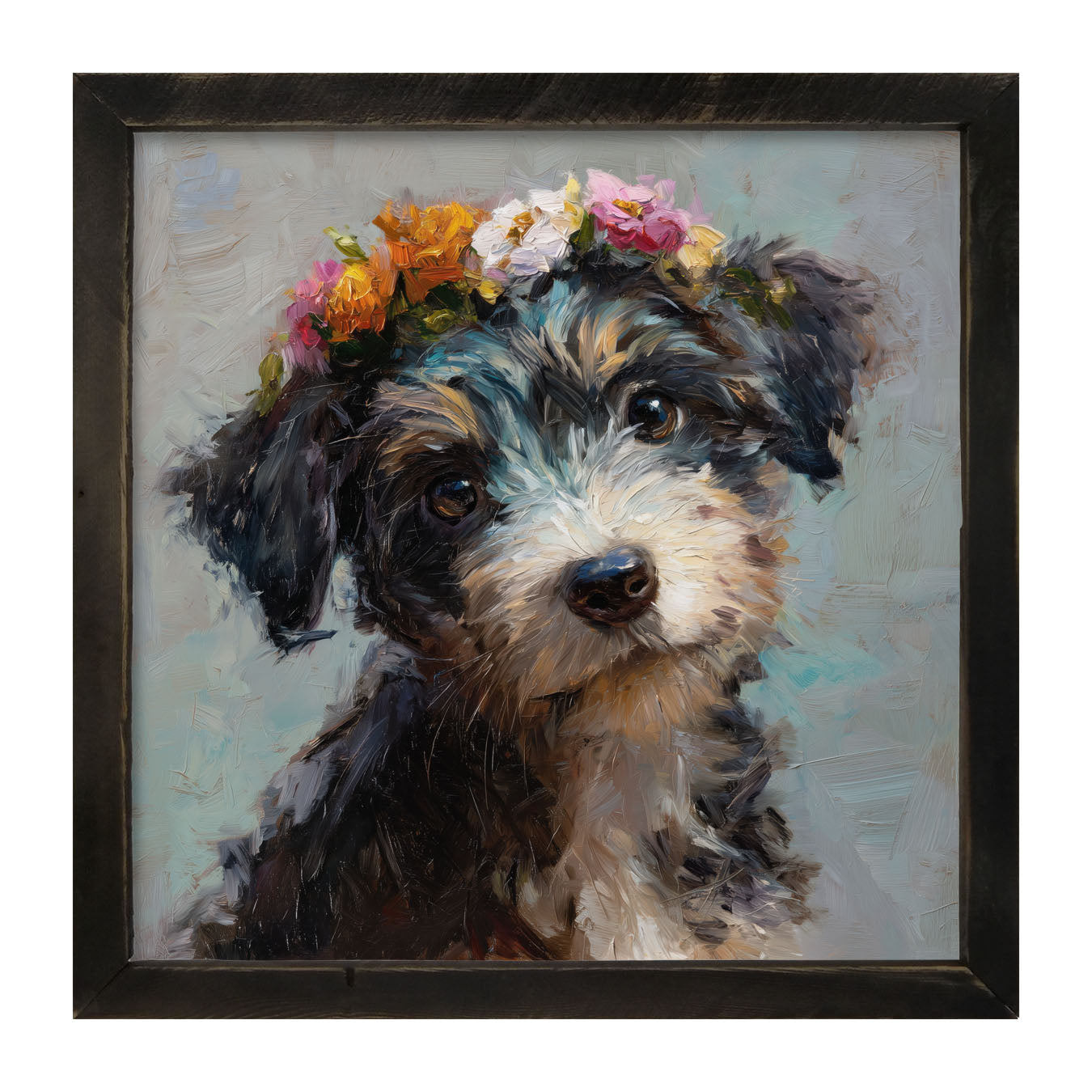 Spring Season Dog - Framed Art