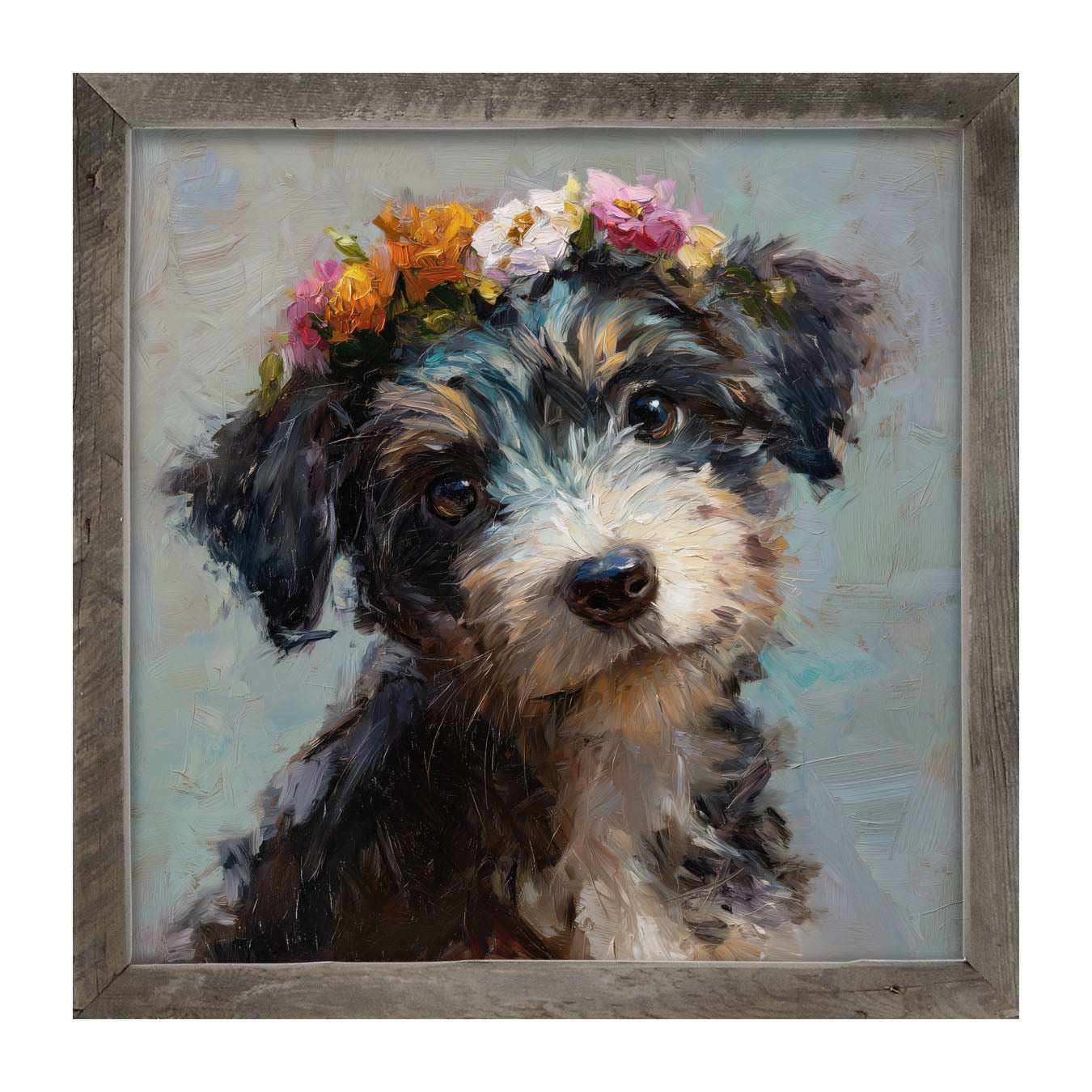 Spring Season Dog - Framed Art