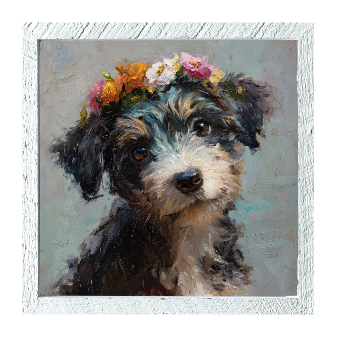 Spring Season Dog - Framed Art