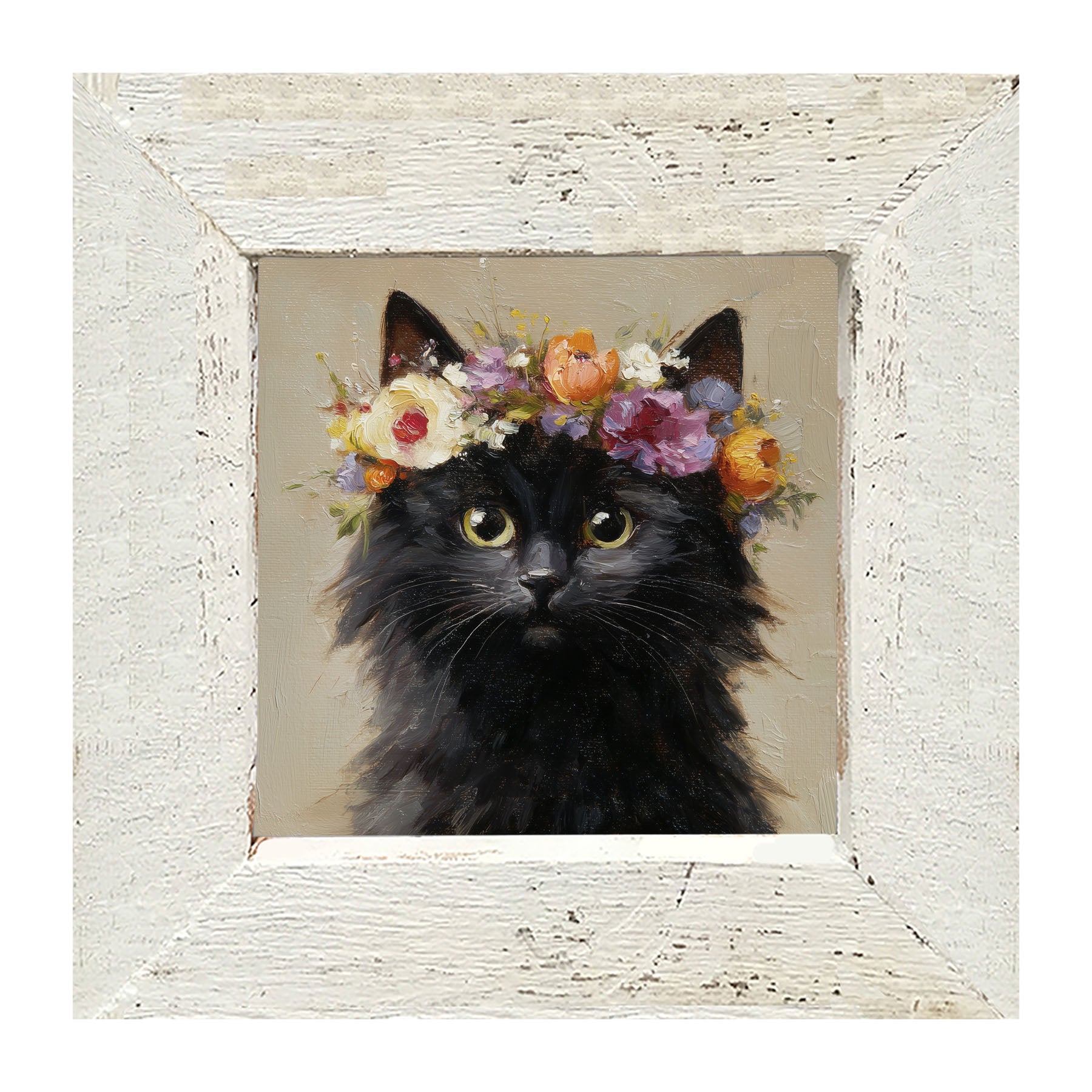 Spring Season Cat - Framed Art