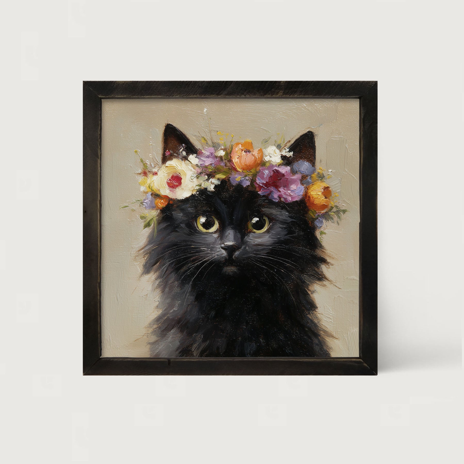 Spring Season Cat - Framed Art
