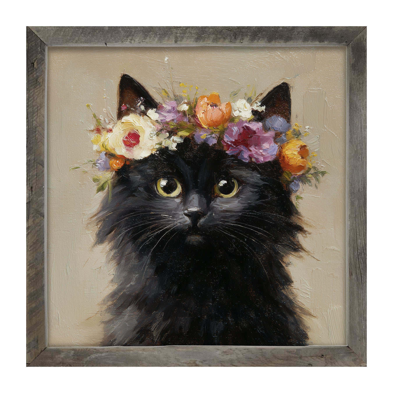 Spring Season Cat - Framed Art